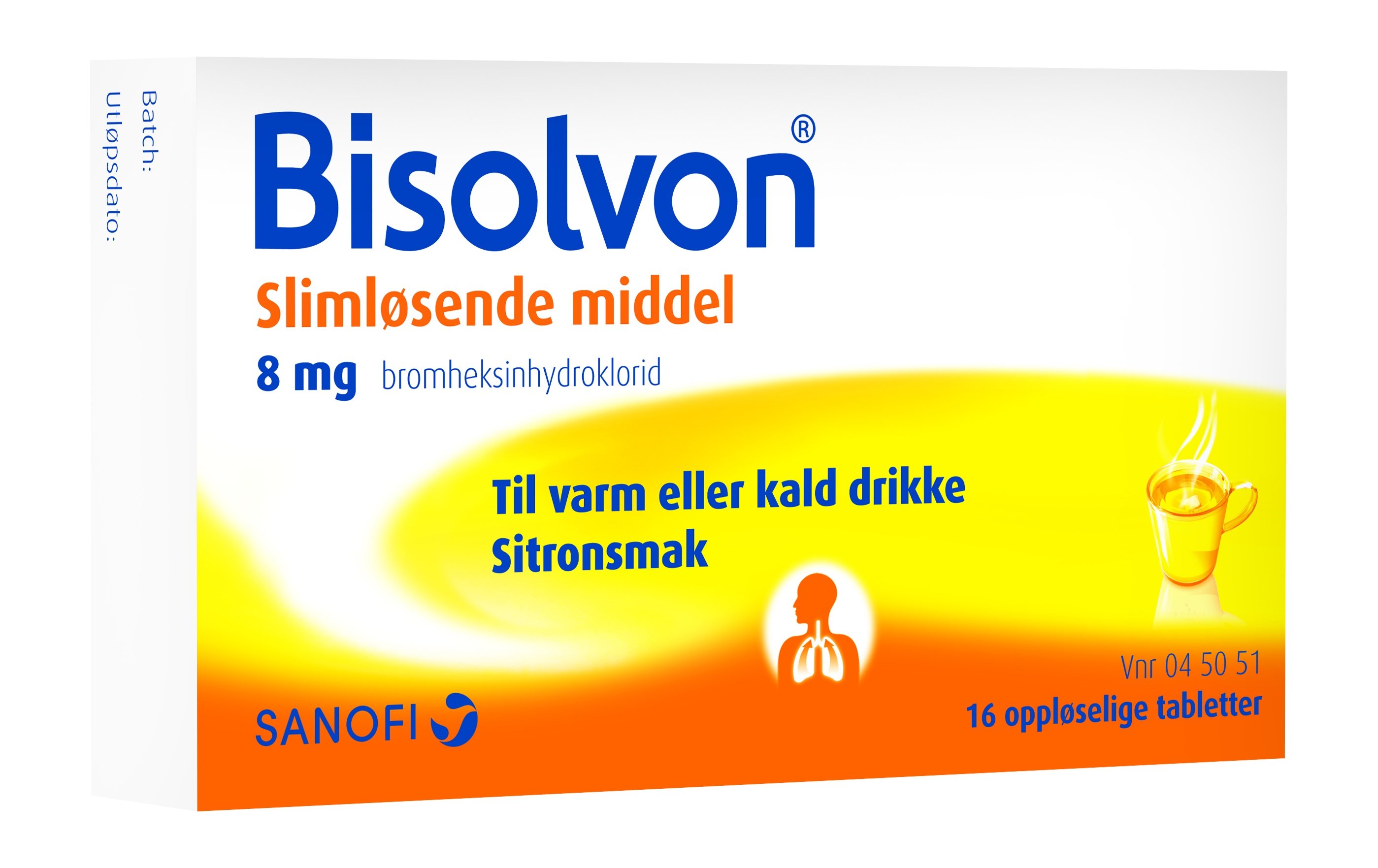 Bisolvon Oppløselige tabletter 8mg, 16 stk.