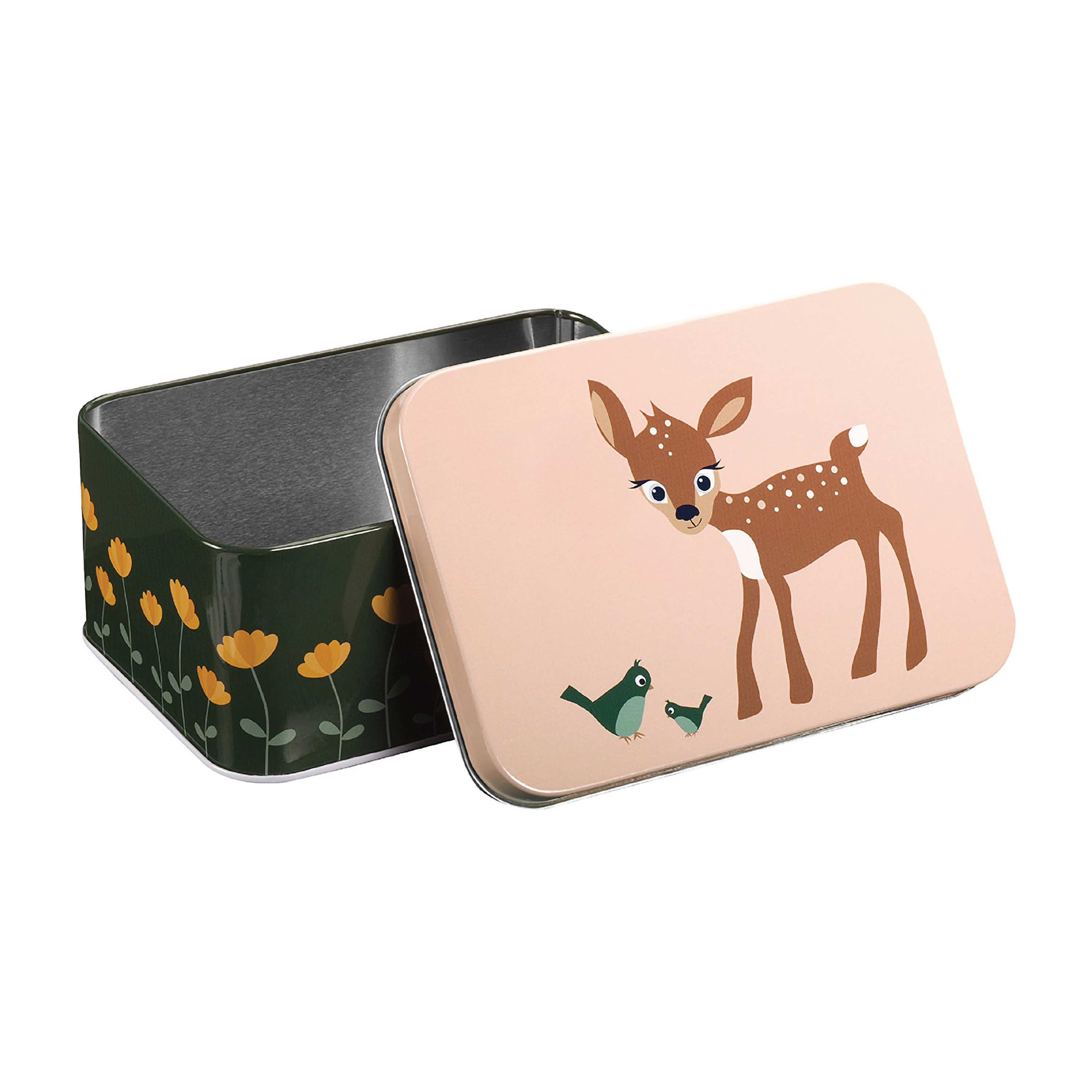 Blafre Matboks i metall, Rosa/sort, 1 stk.