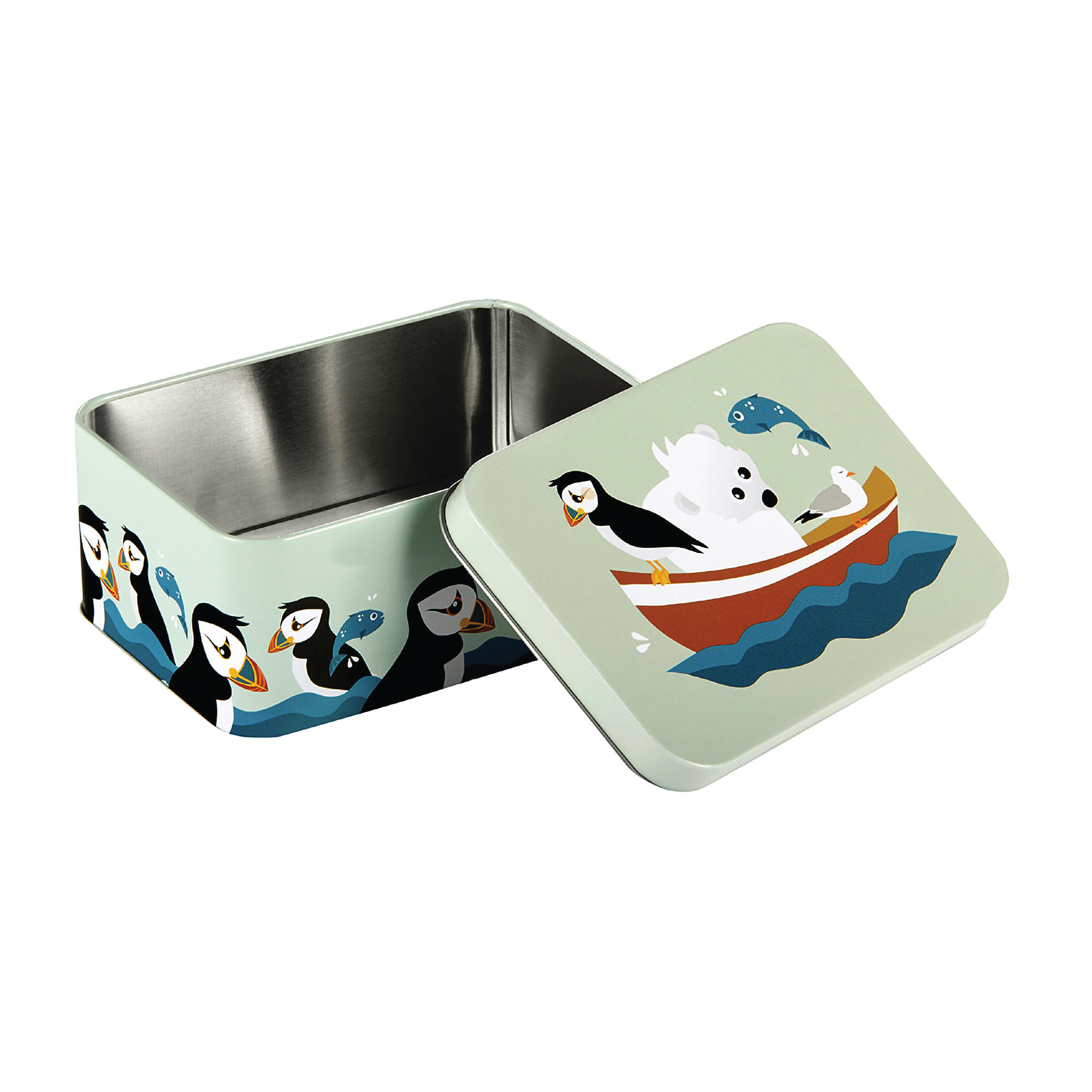 Blafre Matboks i metall, Lys grønn, 1 stk.