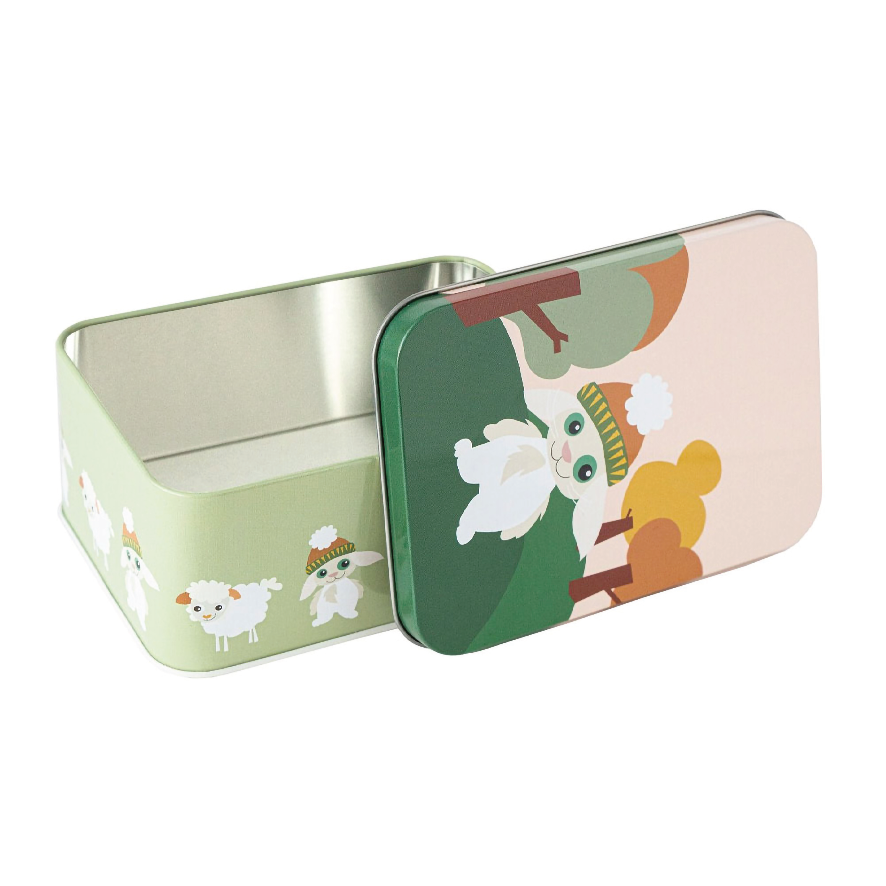 Blafre Matboks i metall, Lys grønn, 1 stk.