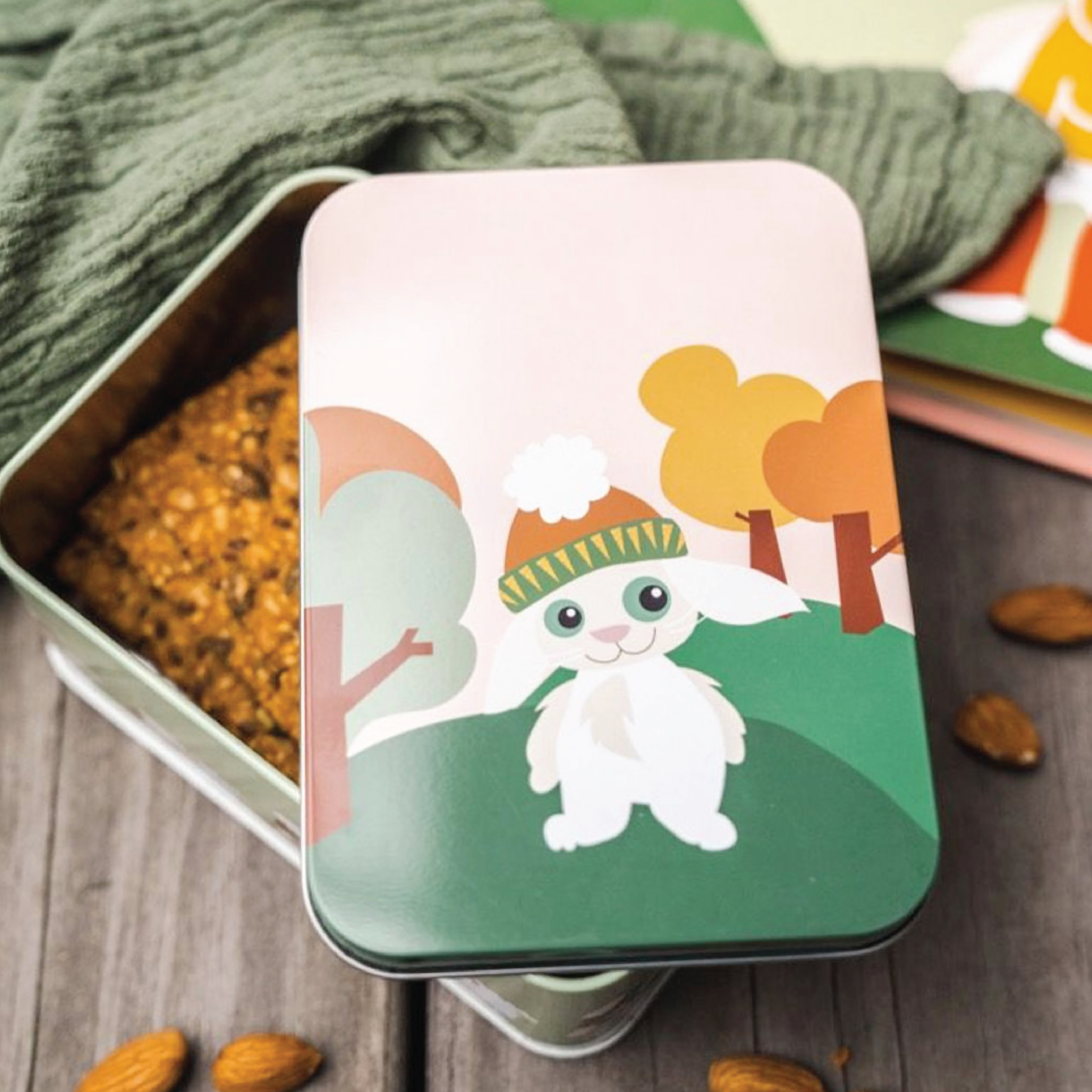 Blafre Matboks i metall, Lys grønn, 1 stk.