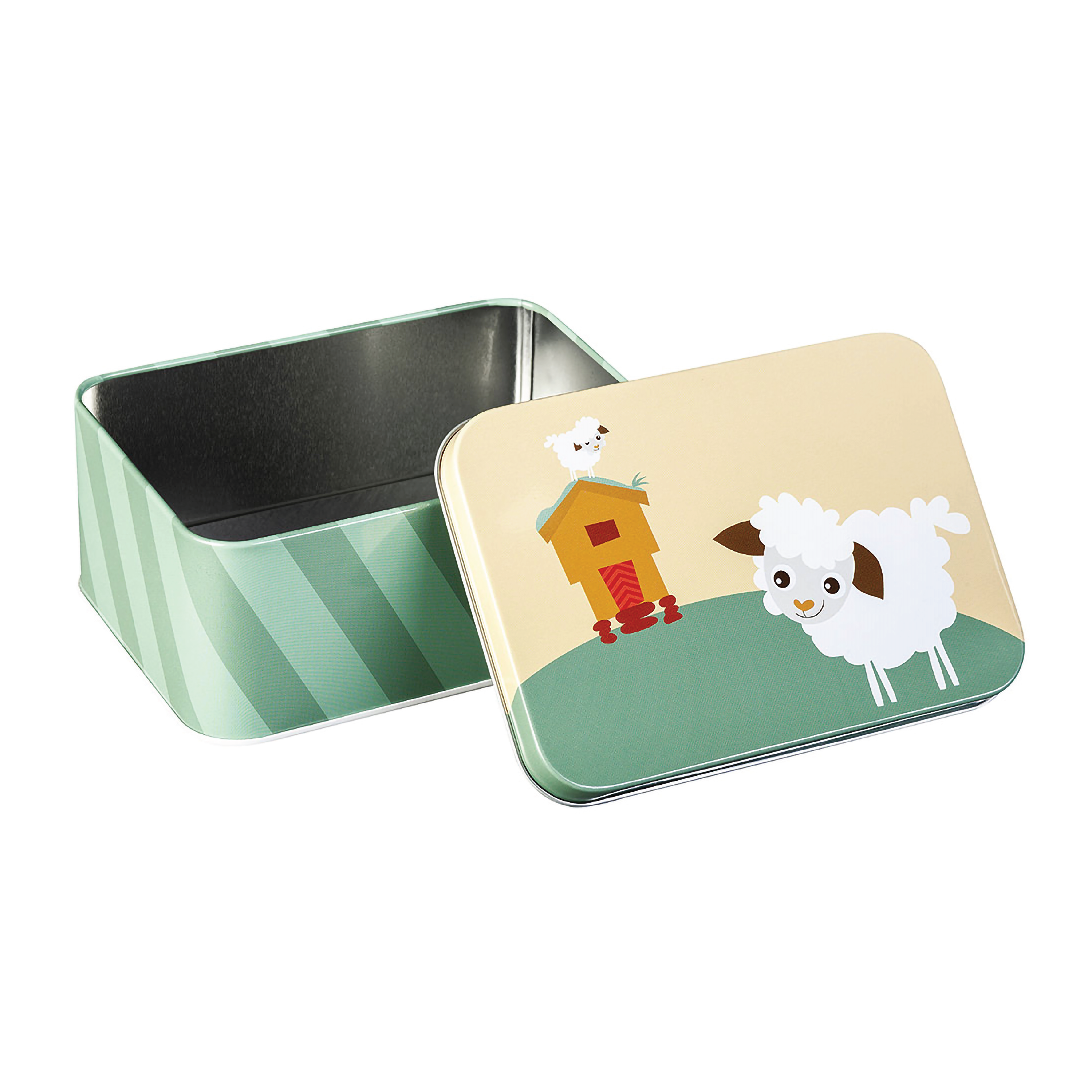 Blafre Matboks i metall, Lysegrønn/lyseblå, 1 stk.