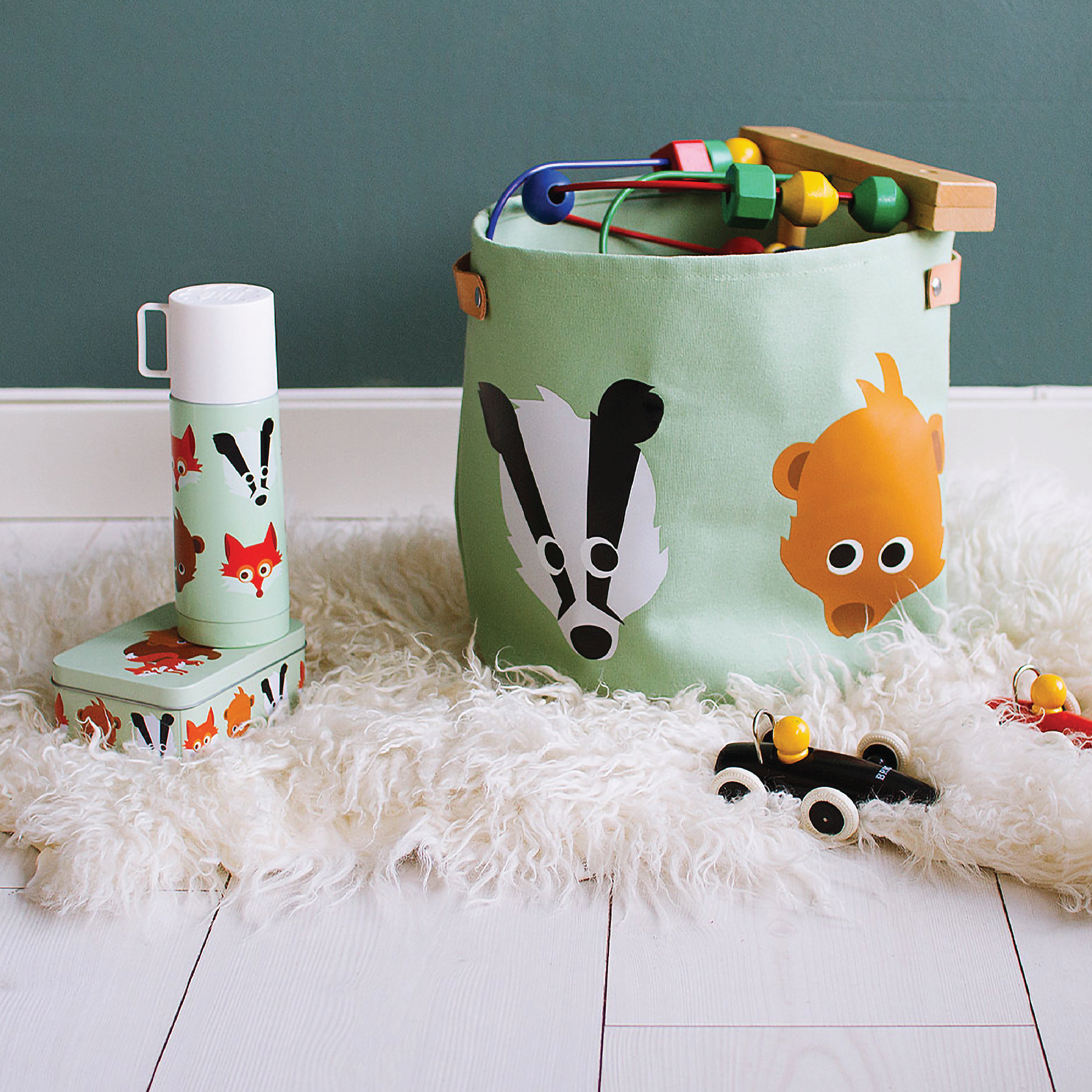 Blafre Matboks i metall, Lys grønn, 1 stk.