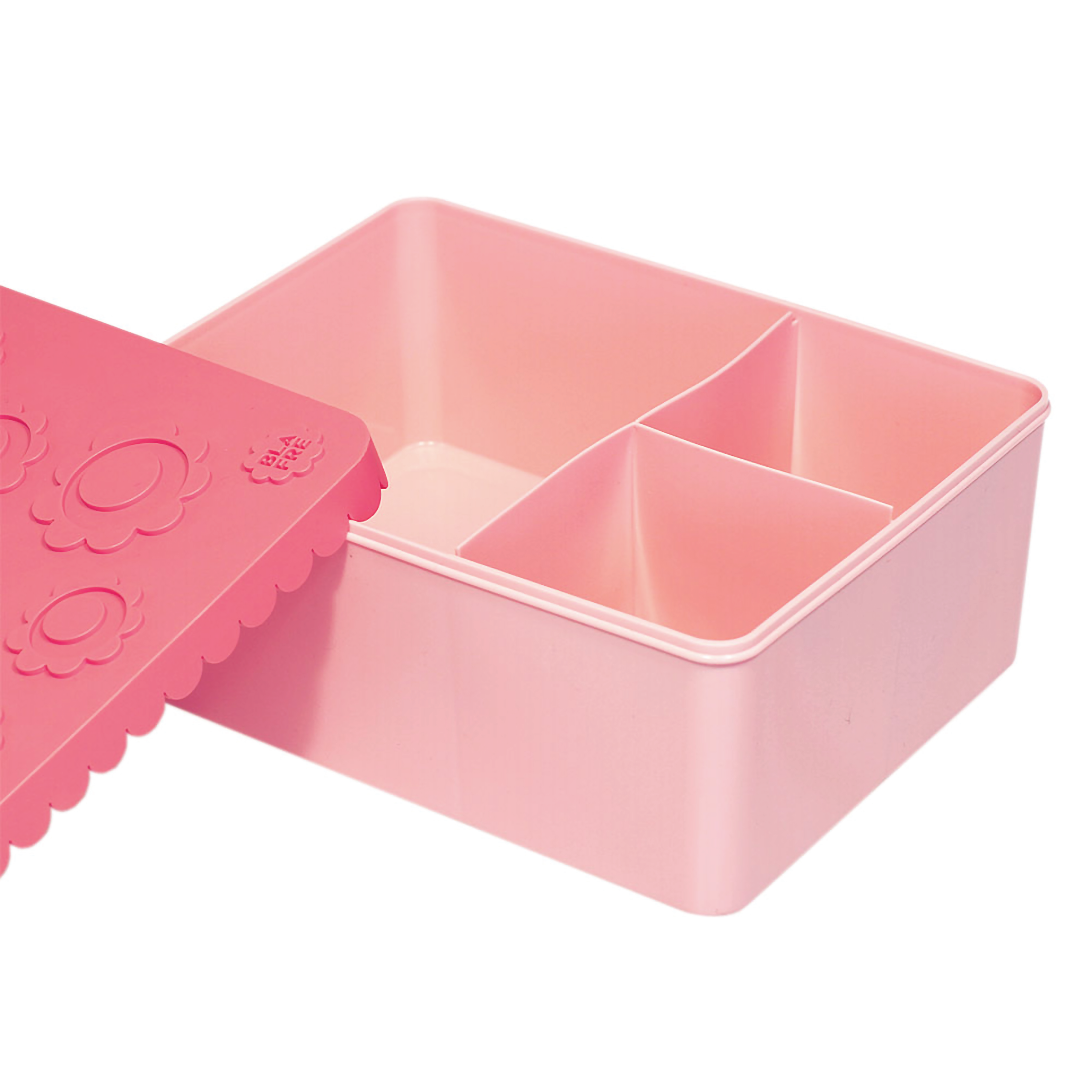 Blafre Matboks i plast treroms Blomst, Rosa, 1 stk.