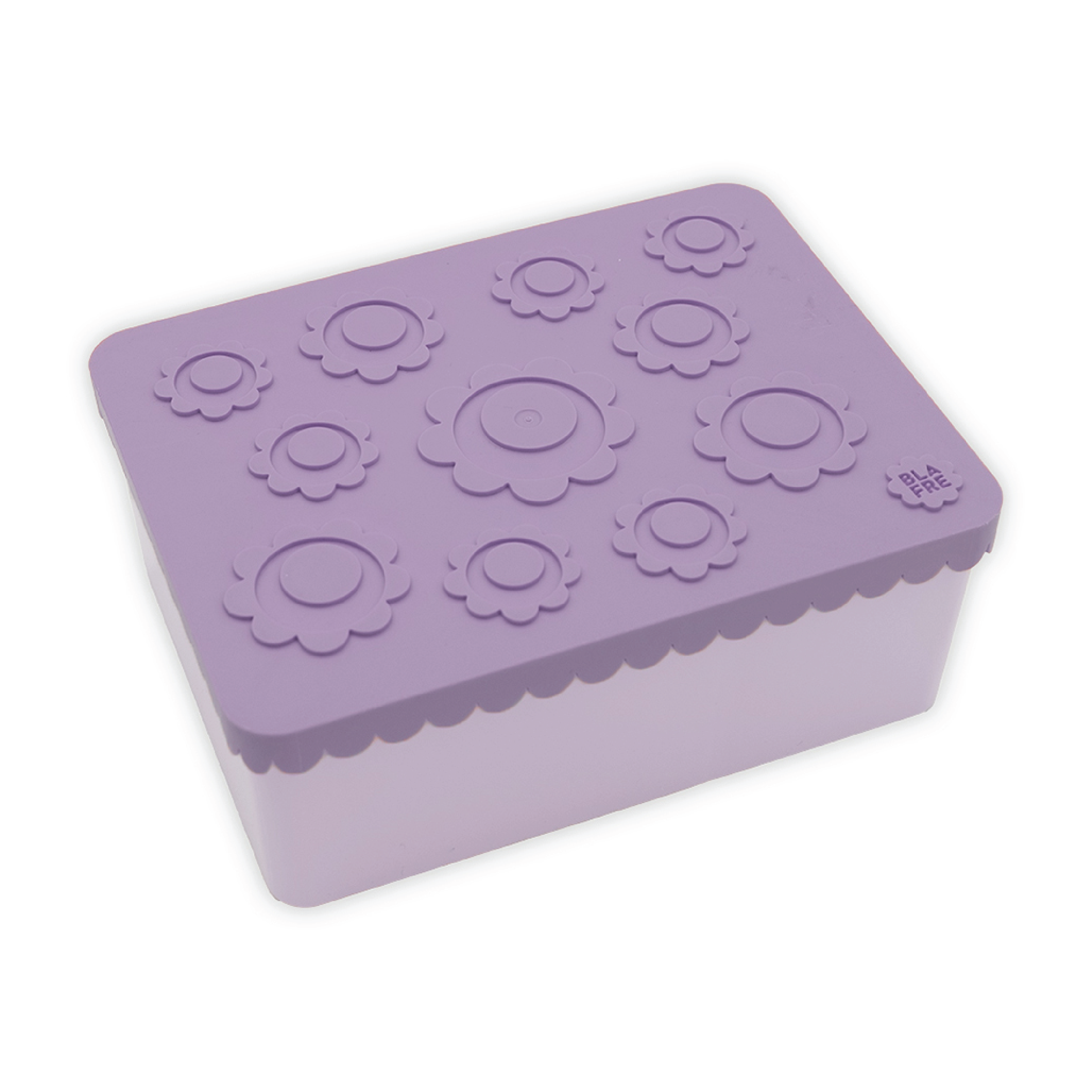 Blafre Matboks i plast treroms Blomst, Lilla, 1 stk.