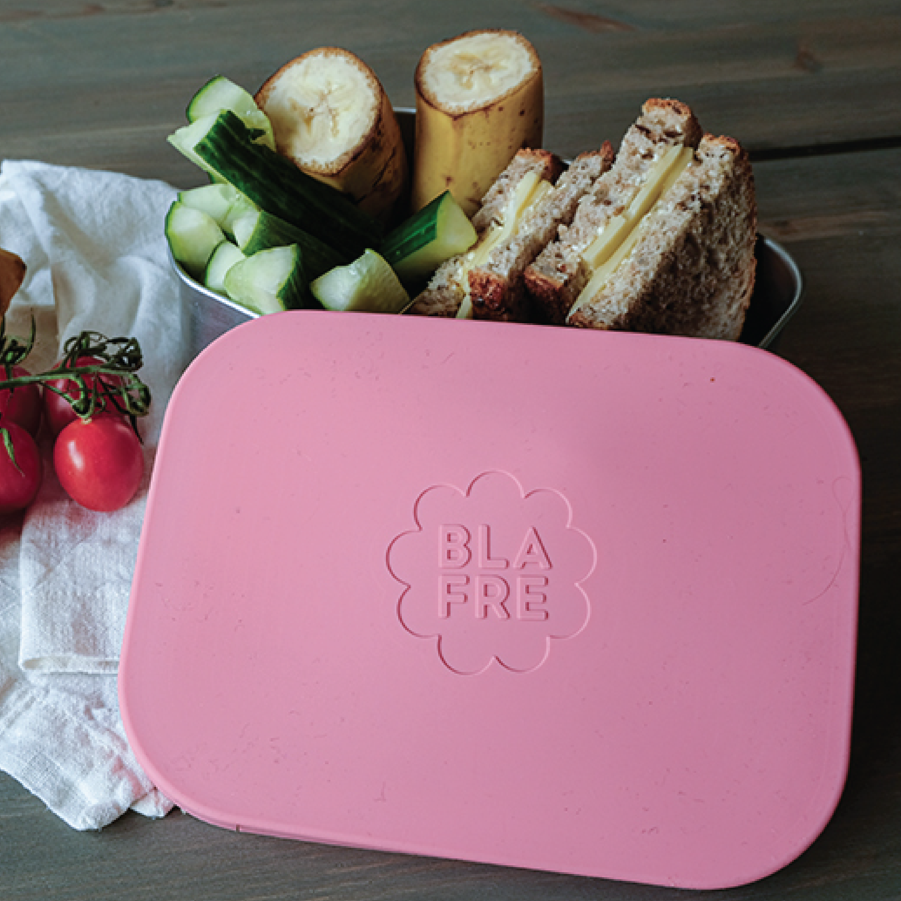 Blafre Stålmatboks tre rom, Rosa, 1 stk.