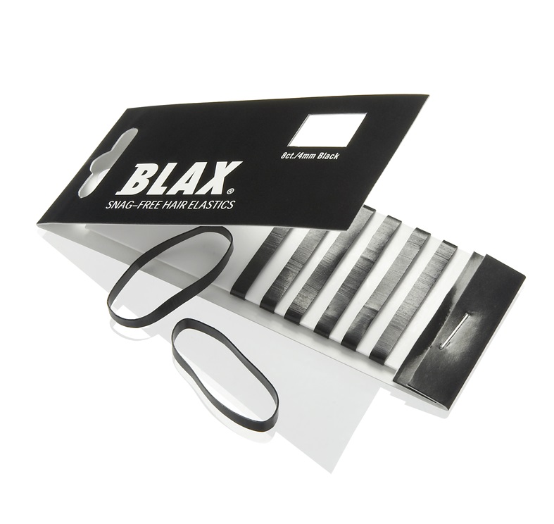 Blax Evigvarende strikk sort 4mm, 8 stk