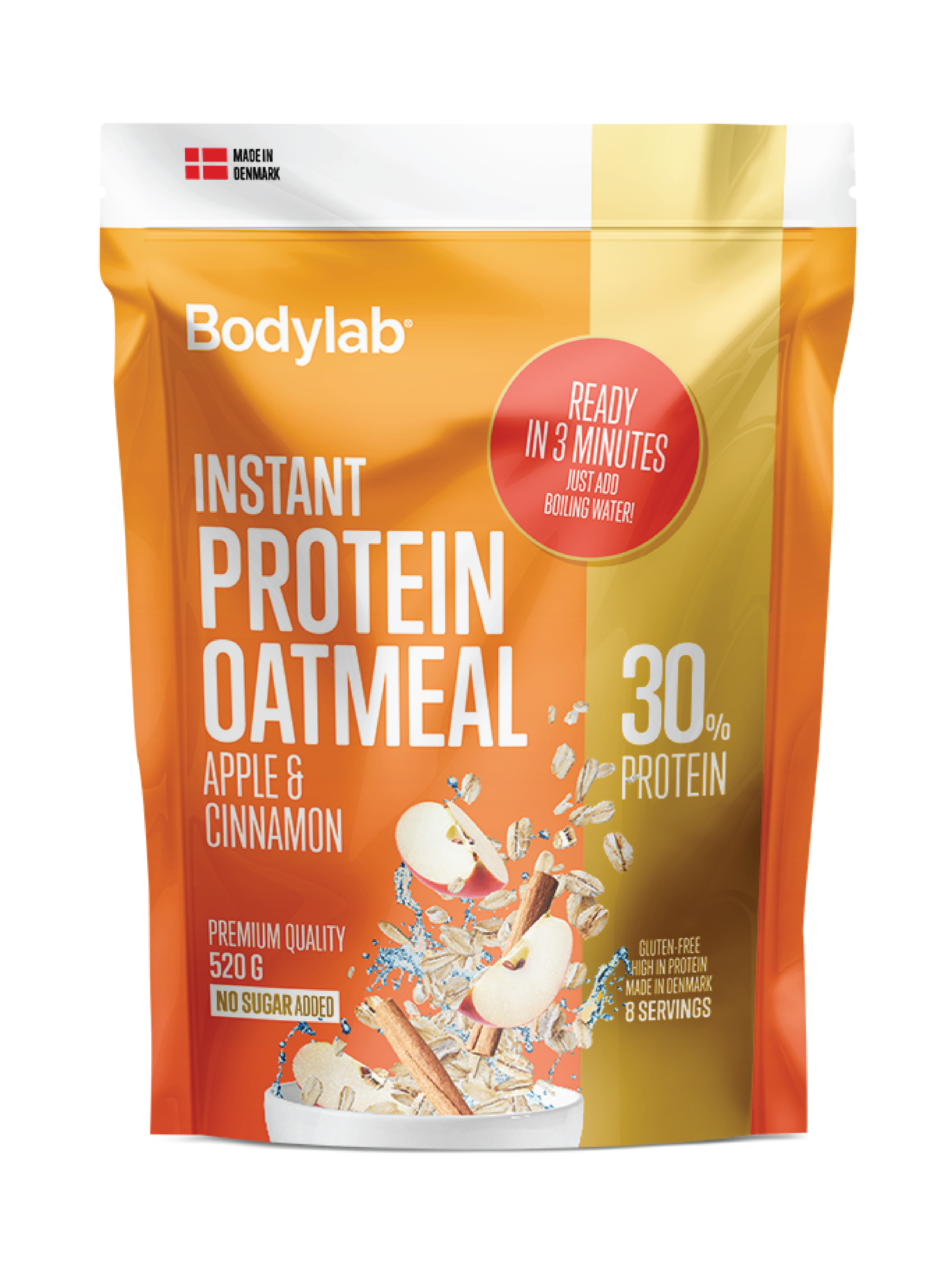 Bodylab Instant Oatmeal, Apple & Cinnamon, 520 gram
