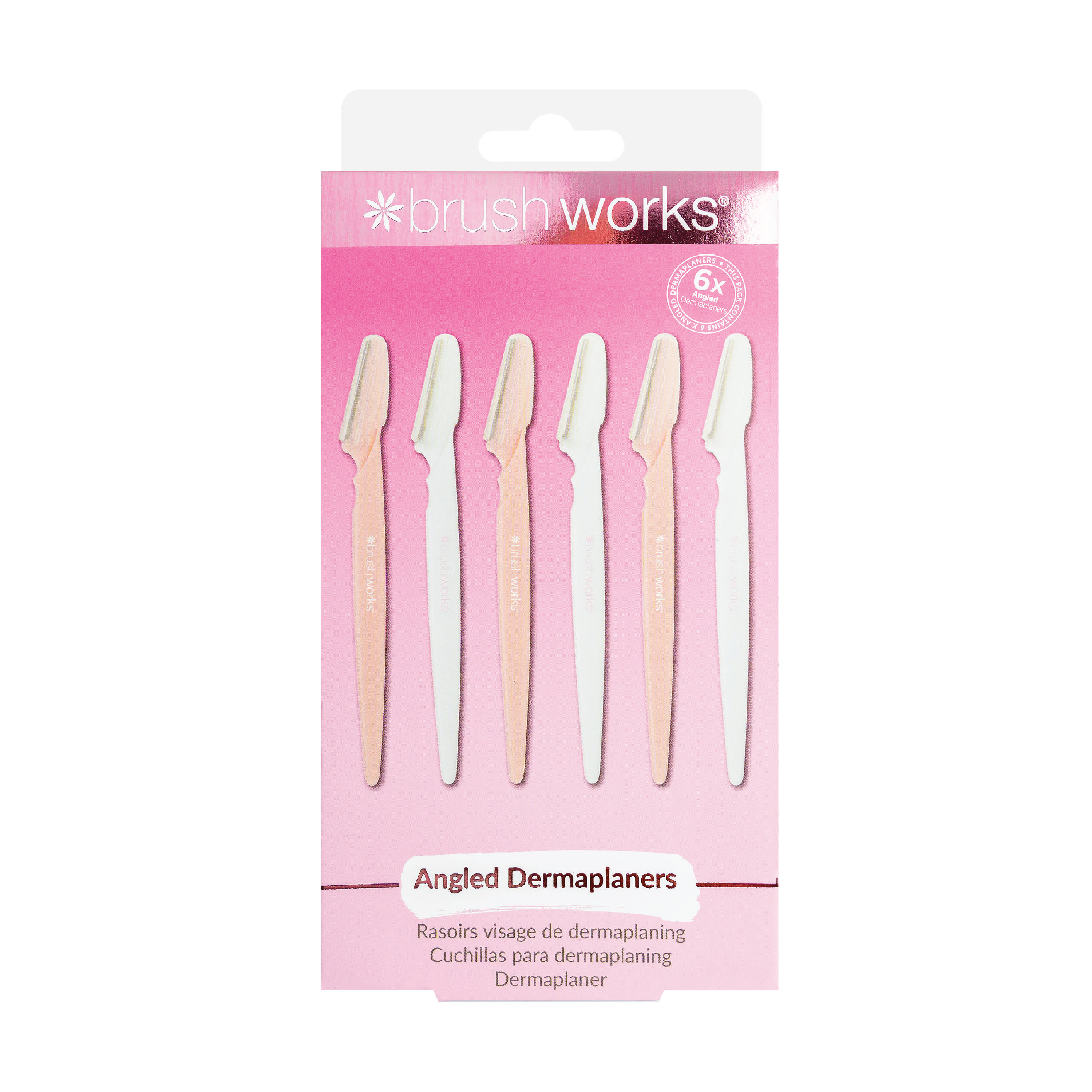 Brushworks Angled Dermaplaners, 6 stk.