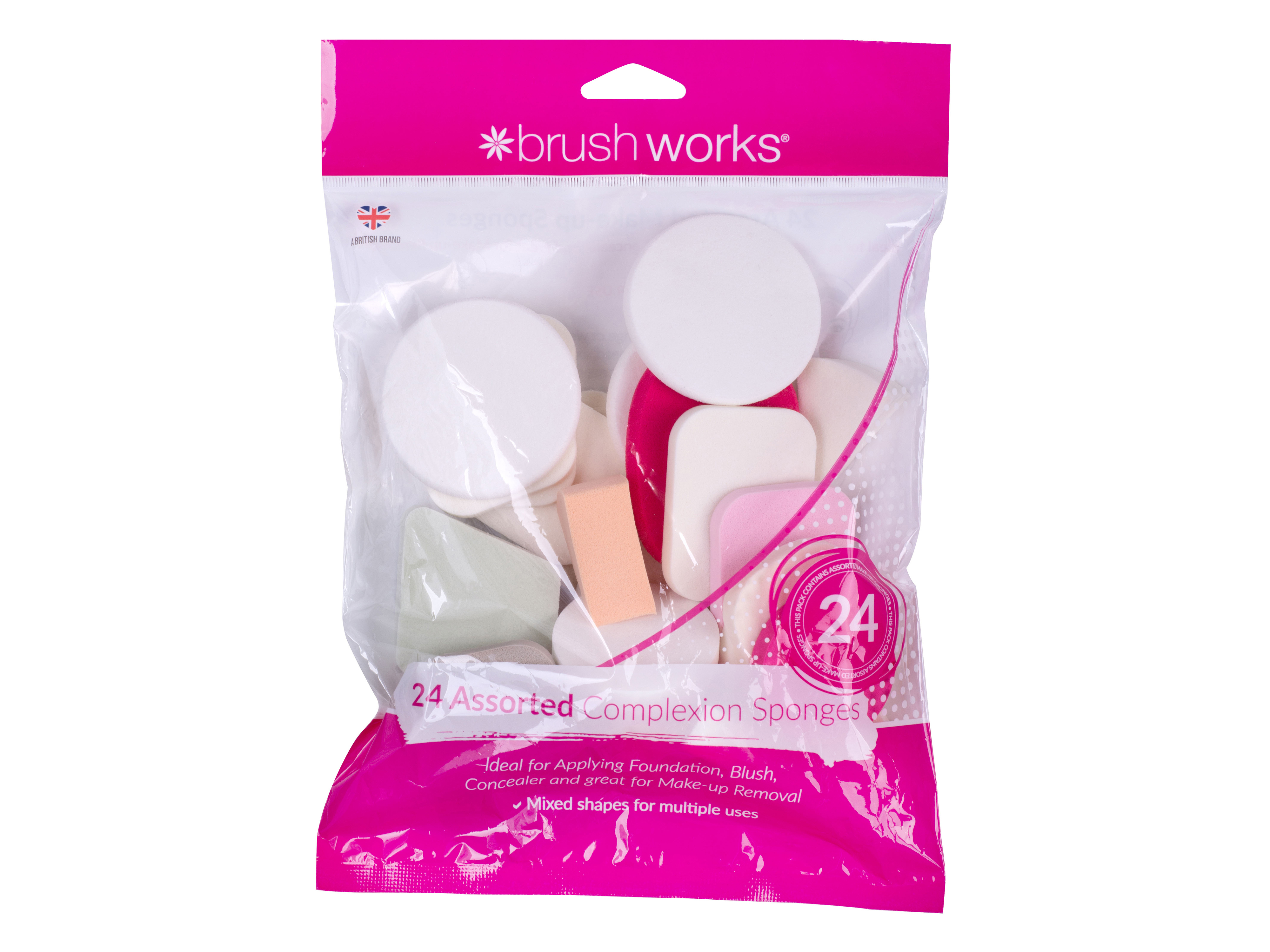 Brushworks Assorted Makeup Sponges, 24 stk.