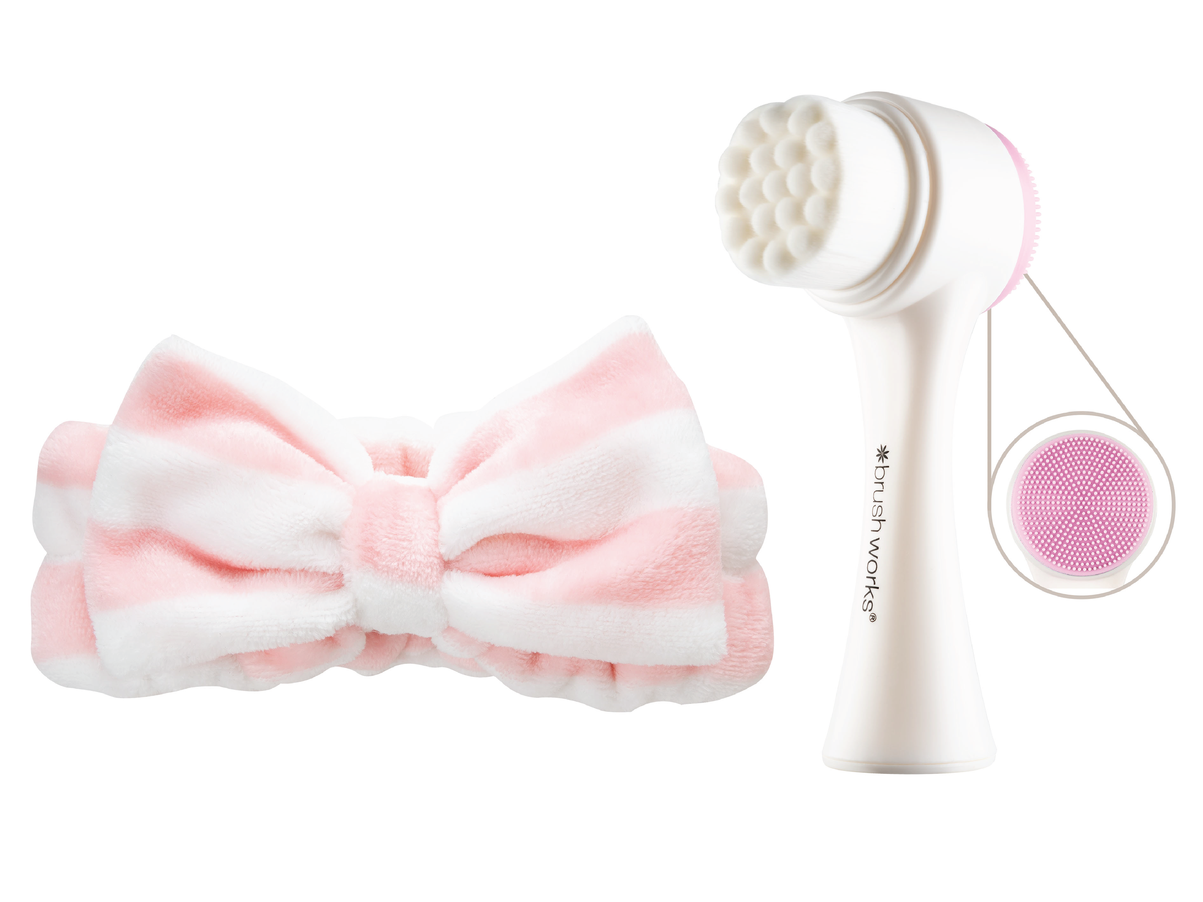 Brushworks Luxury Facial Cleansing Brush & Headband, Gavesett, 1 stk.