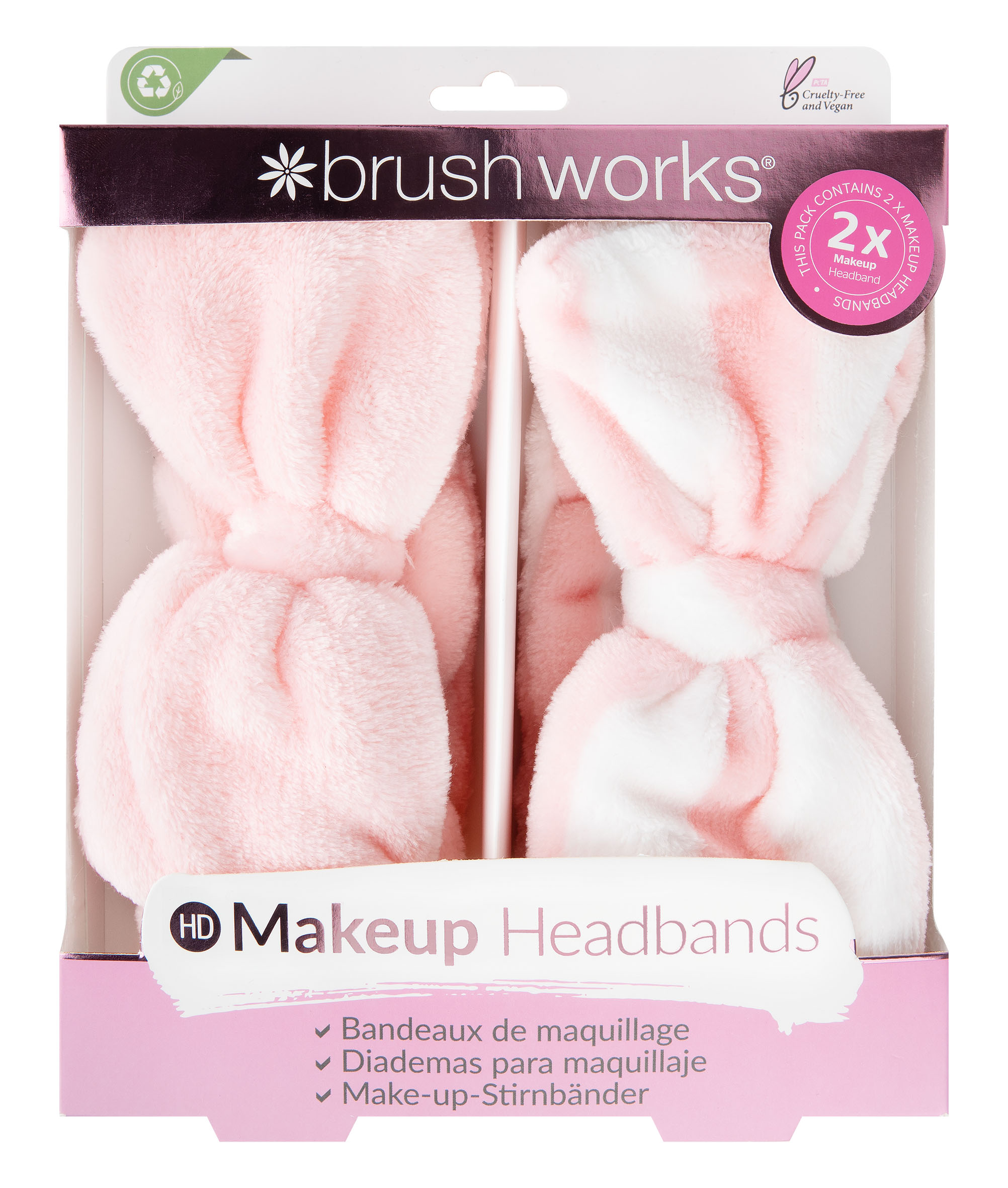 Brushworks Makeup Headbands, 2 stk