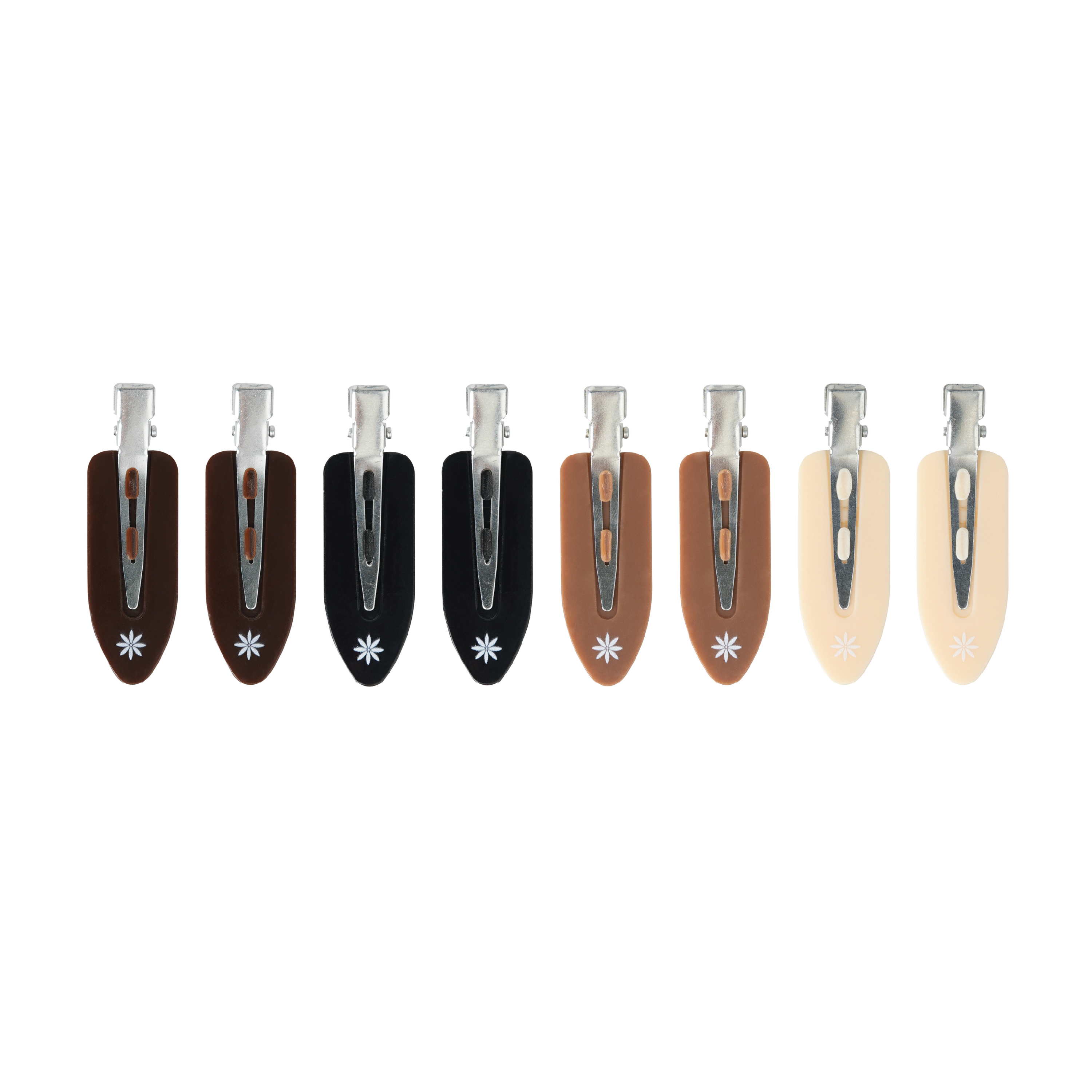 Brushworks Nude No Crease Hair Clips, 8 stk.