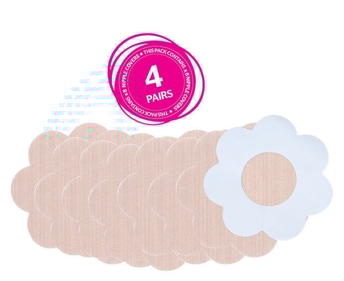Brushworks Nude Petal Nipple Covers, 4 par