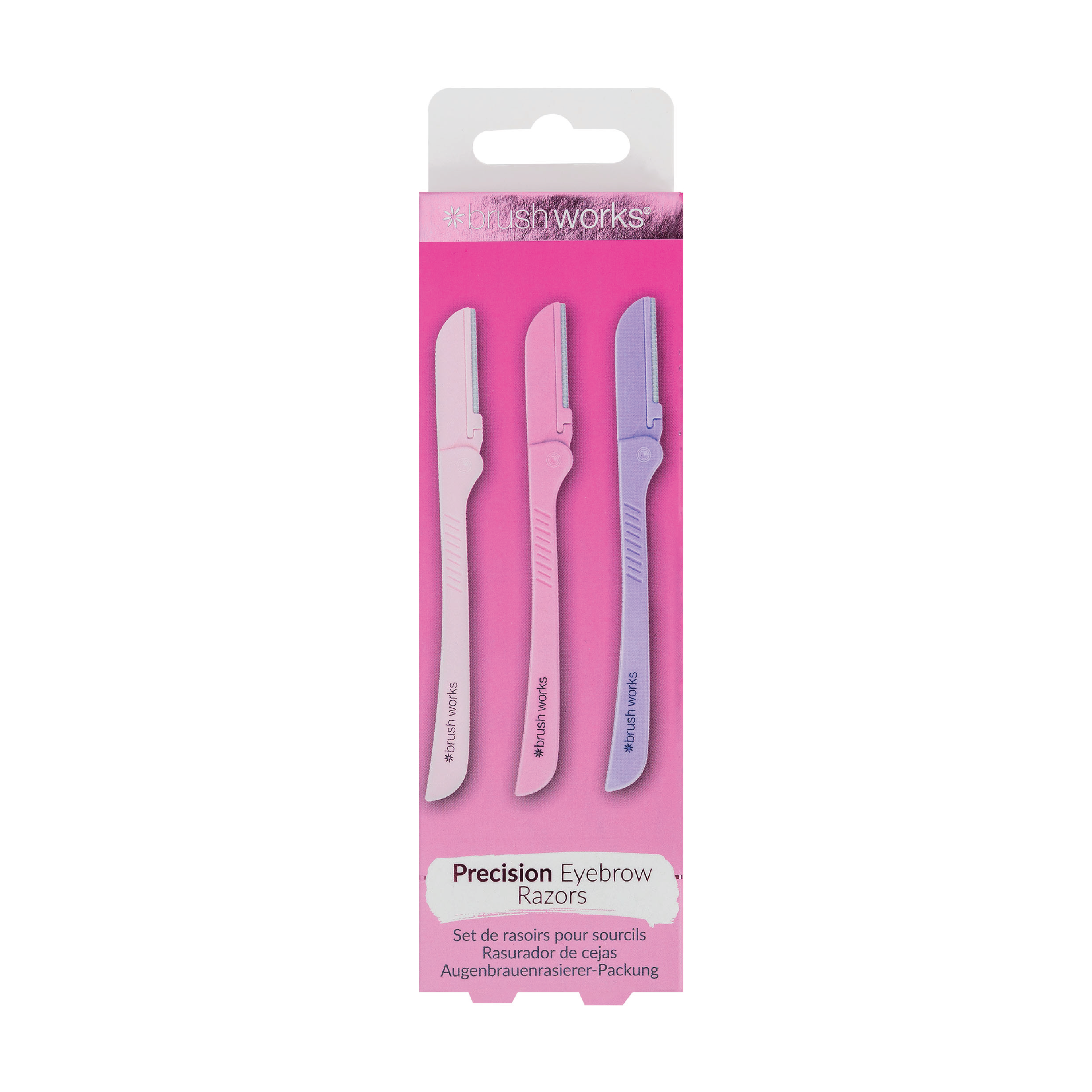 Brushworks Precision Eyebrow Razor, 3 stk.