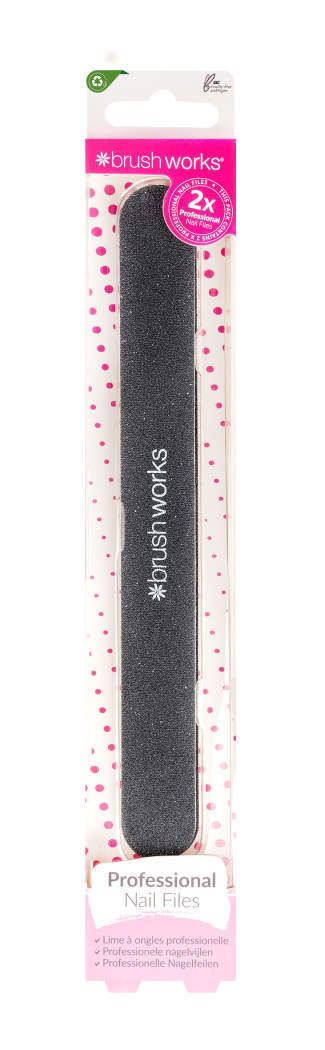 Brushworks Professional Nail Files, 2 stk