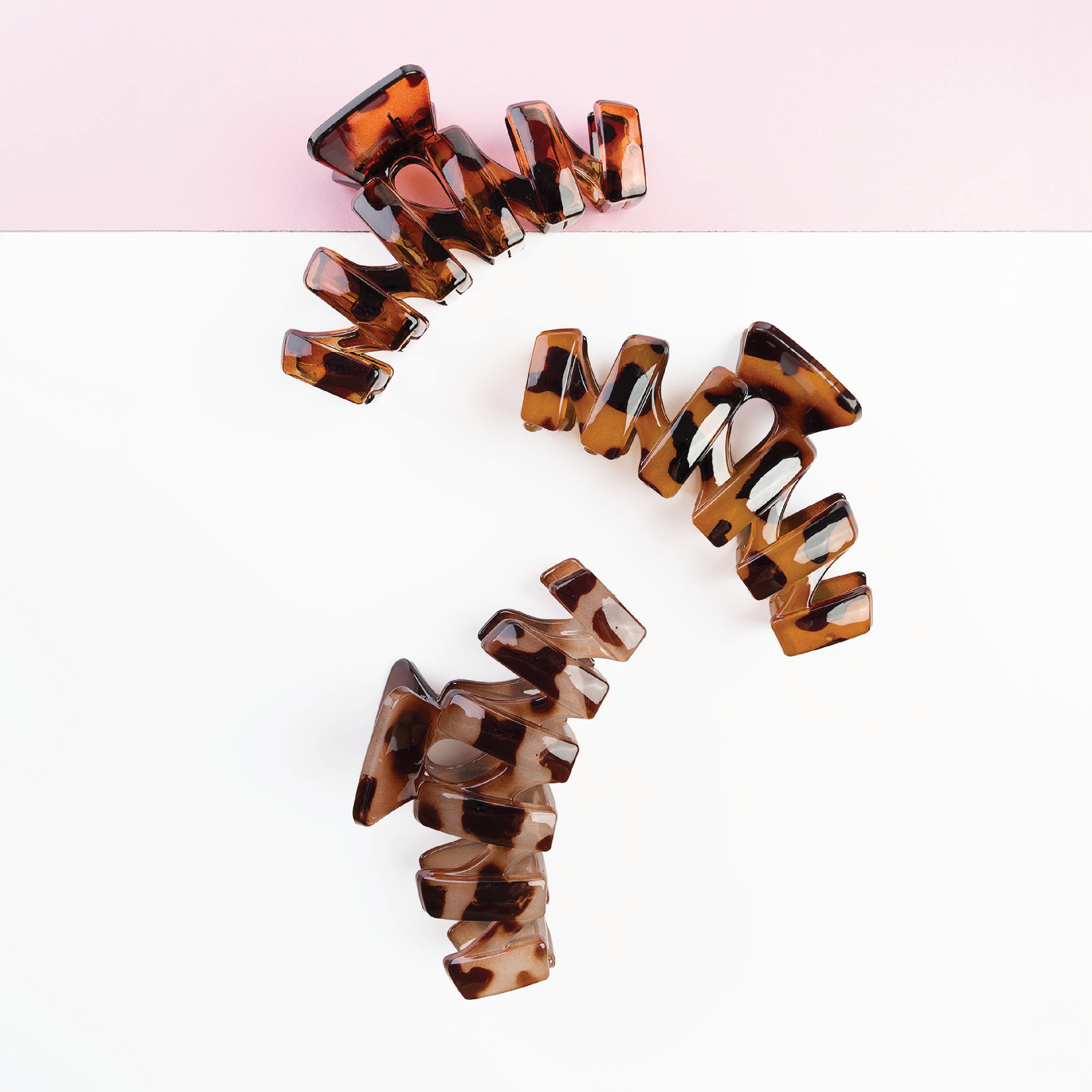 Brushworks Tortoiseshell Claw Clips, 3 stk.