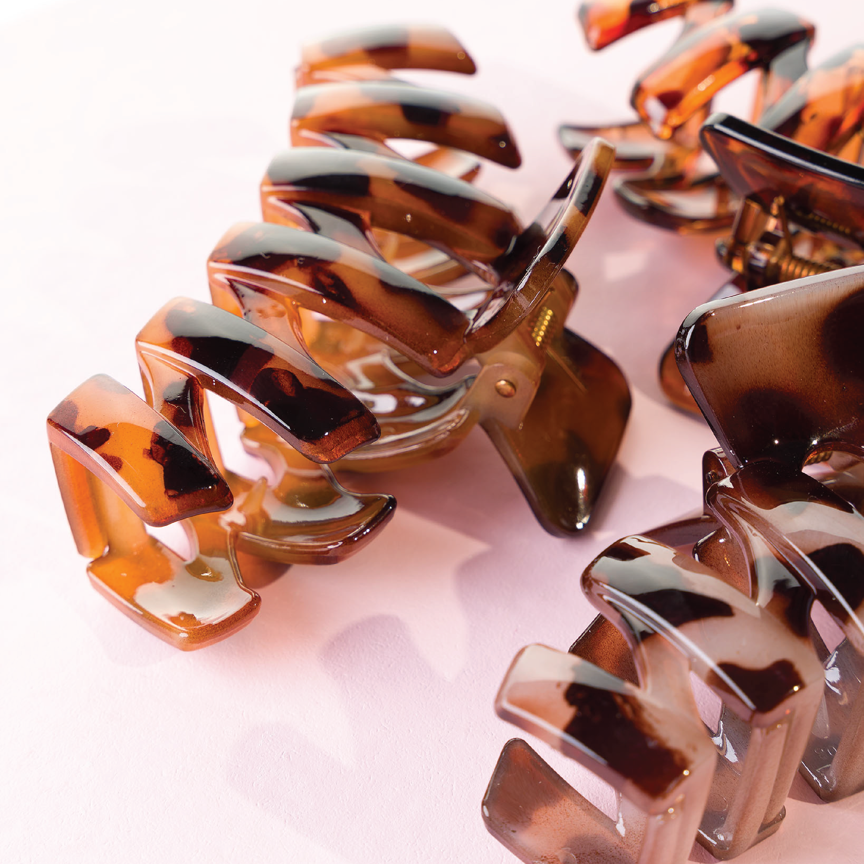 Brushworks Tortoiseshell Claw Clips, 3 stk.