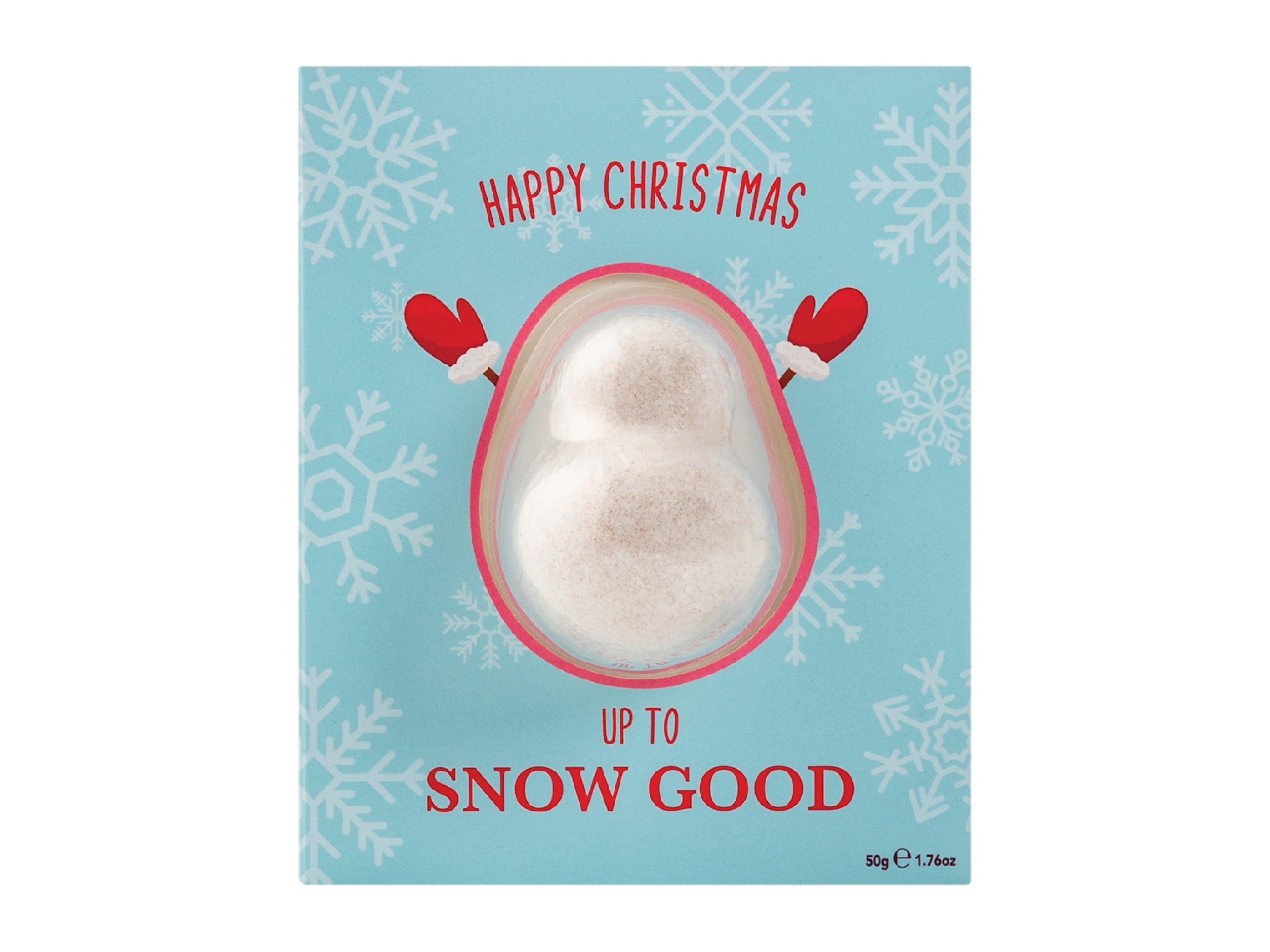 BubbleT Snowman Fizzer Card  "Up to Snow Good", 1 stk.