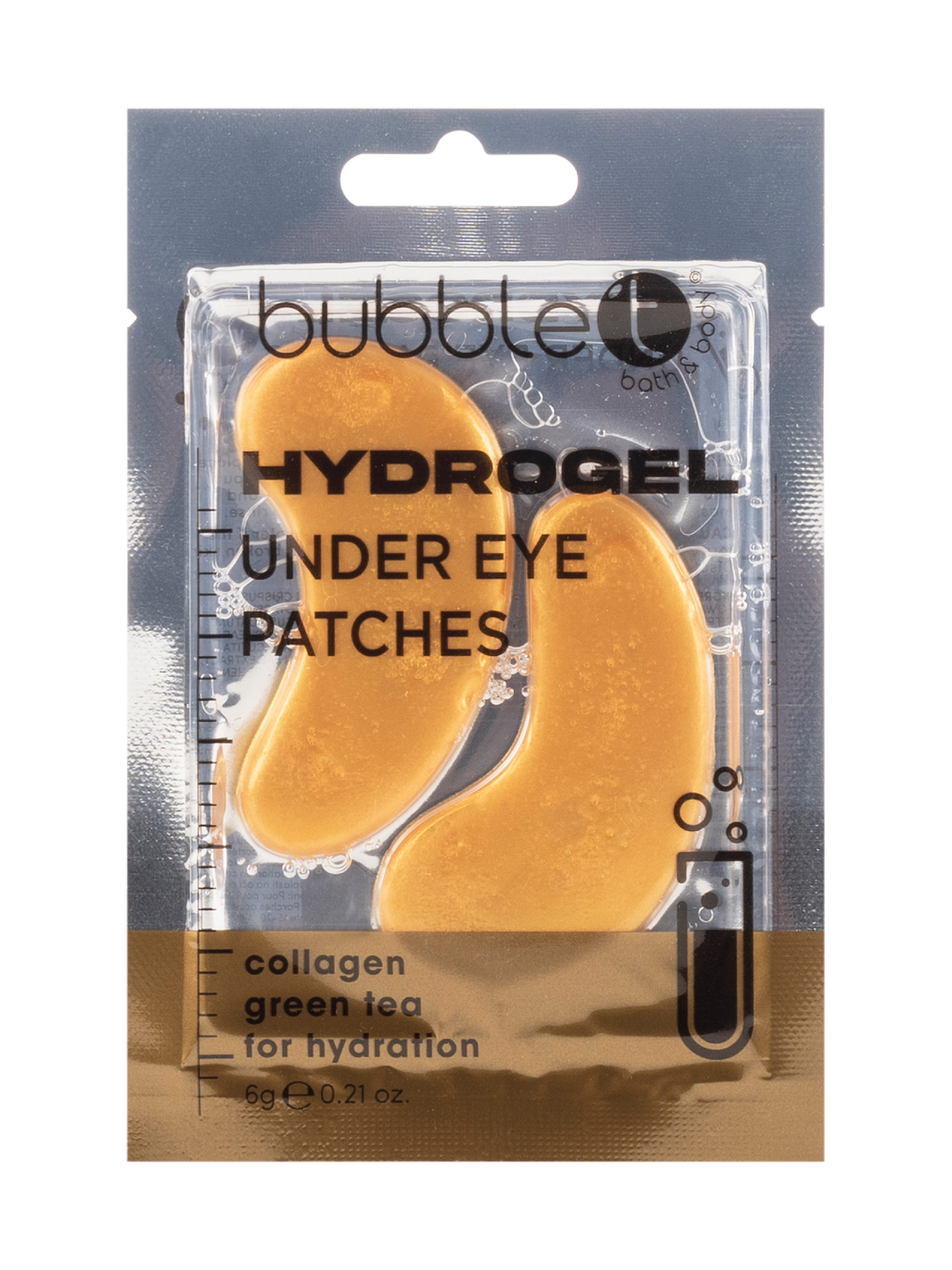BubbleT Hydrogel Eye Patches Collagen & Green Tea, 1 par