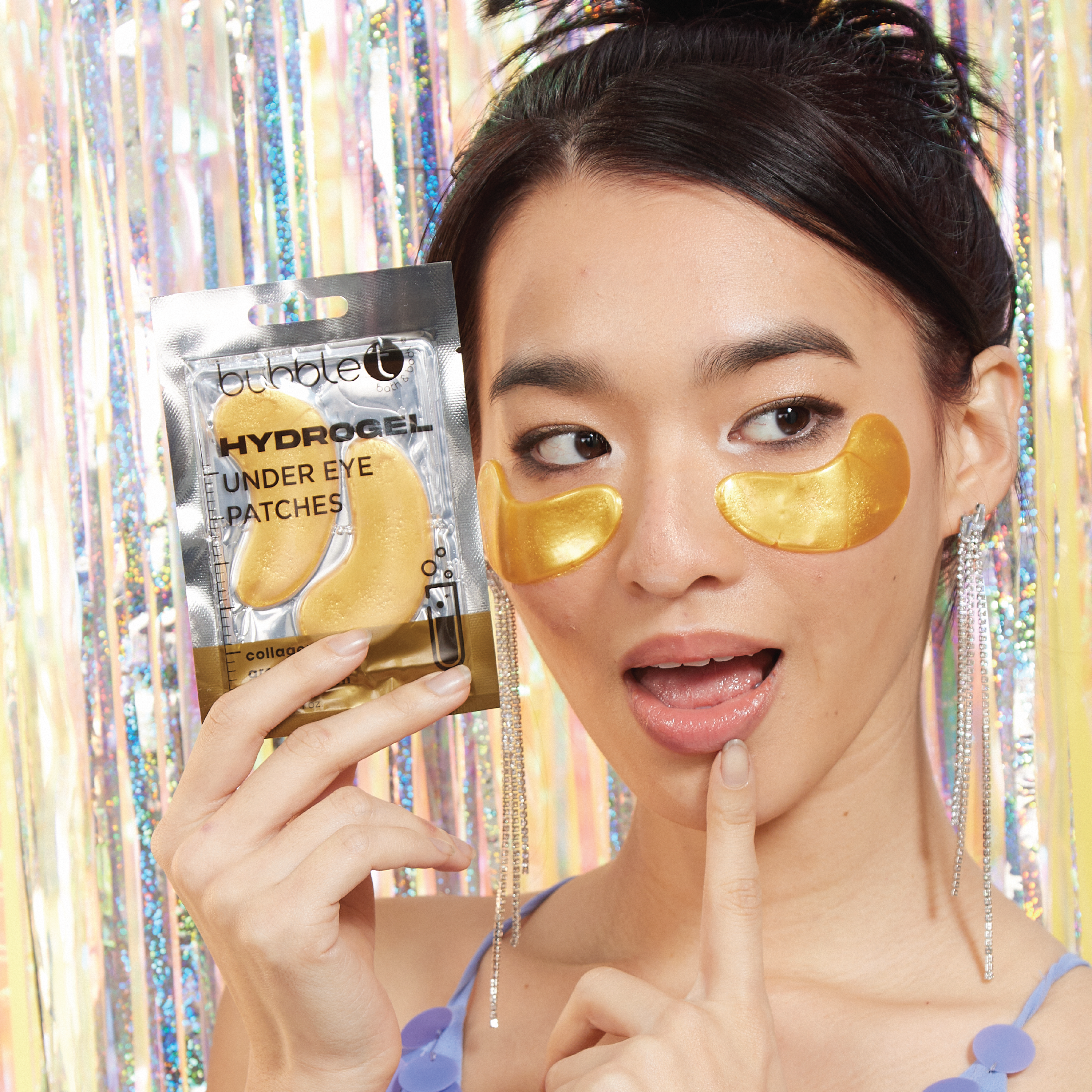 BubbleT Hydrogel Eye Patches Collagen & Green Tea, 1 par