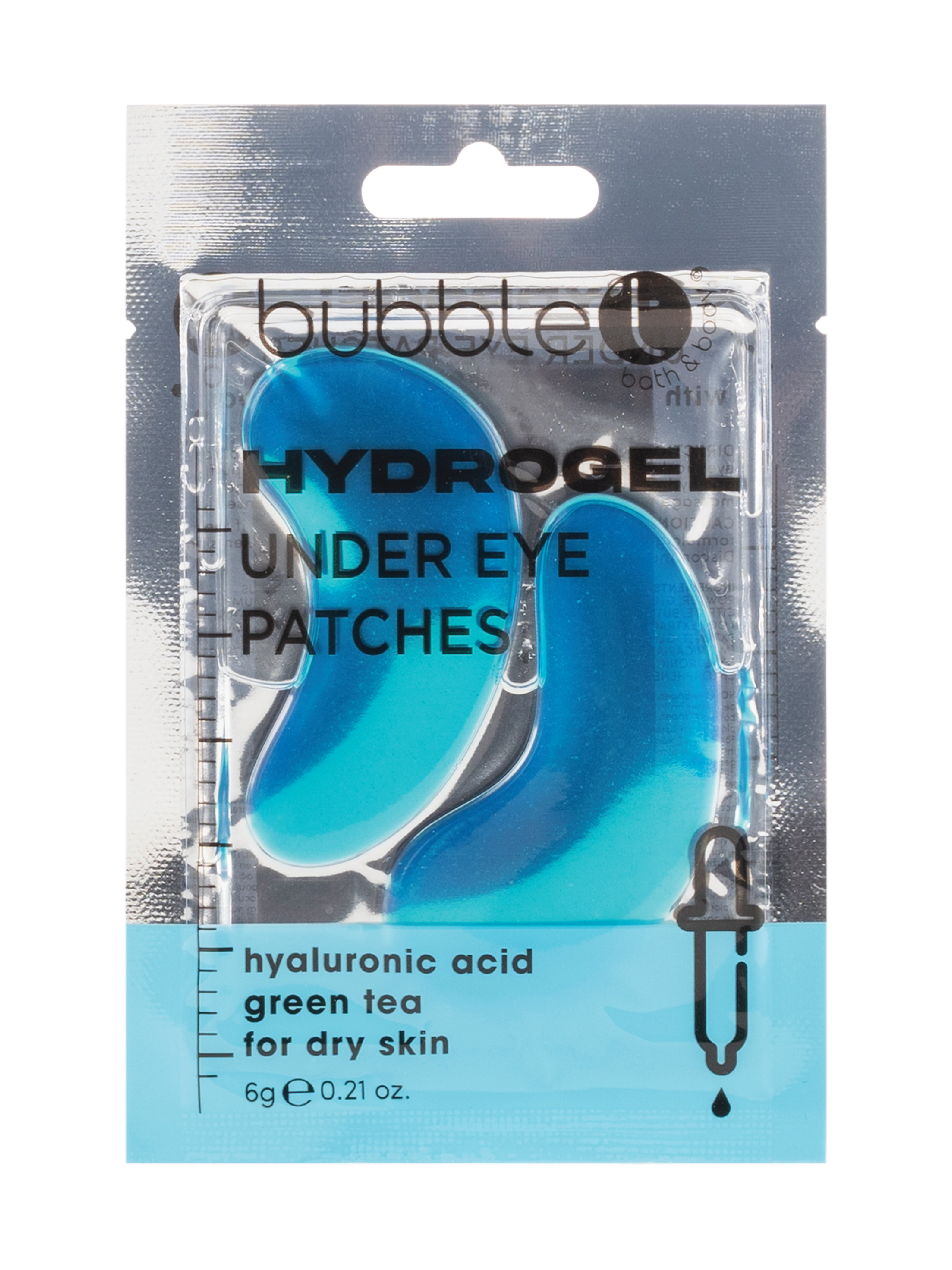 BubbleT Hydrogel Eye Patches Hyaluronic Acid & Green Tea, 1 par