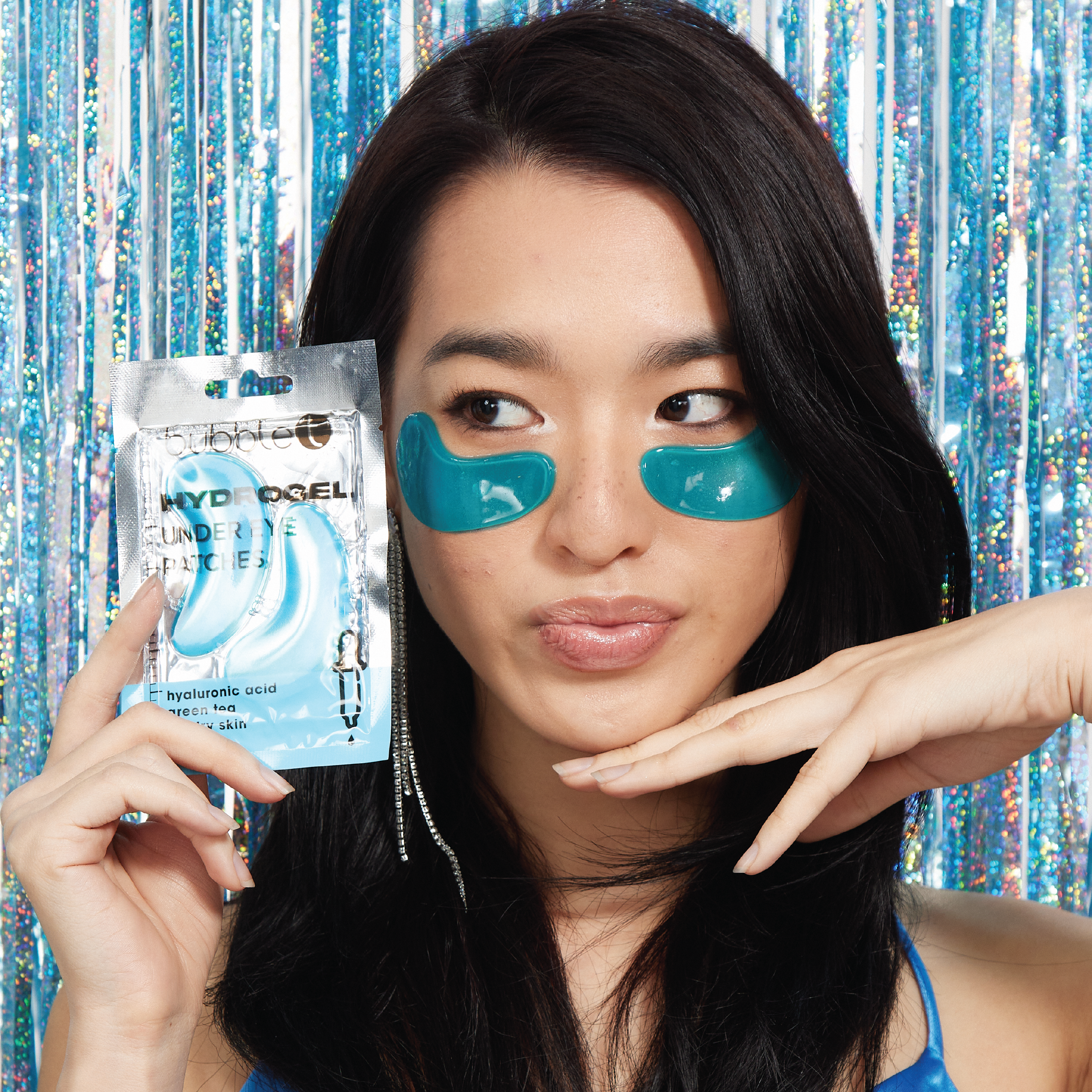 BubbleT Hydrogel Eye Patches Hyaluronic Acid & Green Tea, 1 par