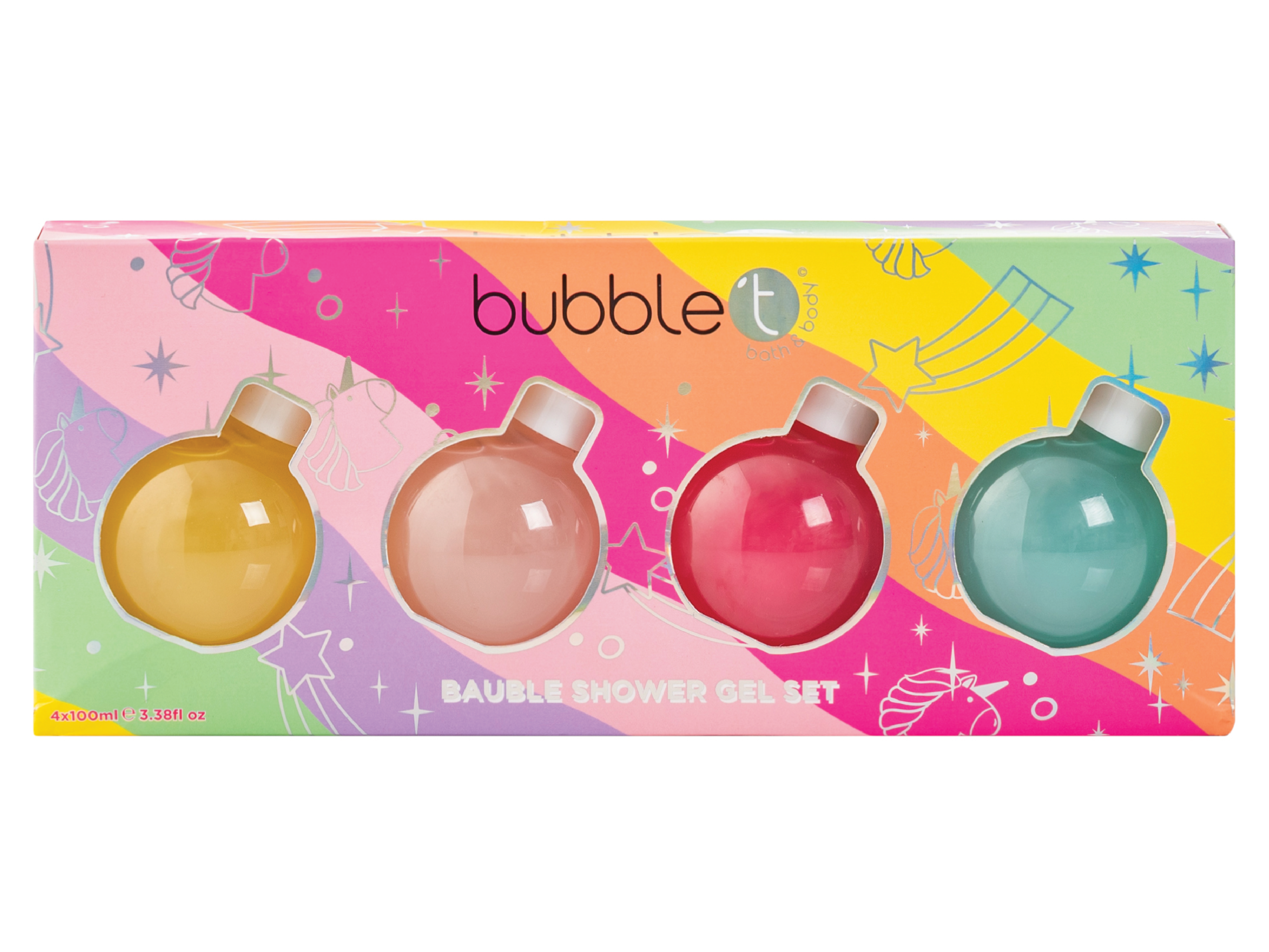 BubbleT Rainbow Bubble Bath & Shower Gel Set, 1 stk