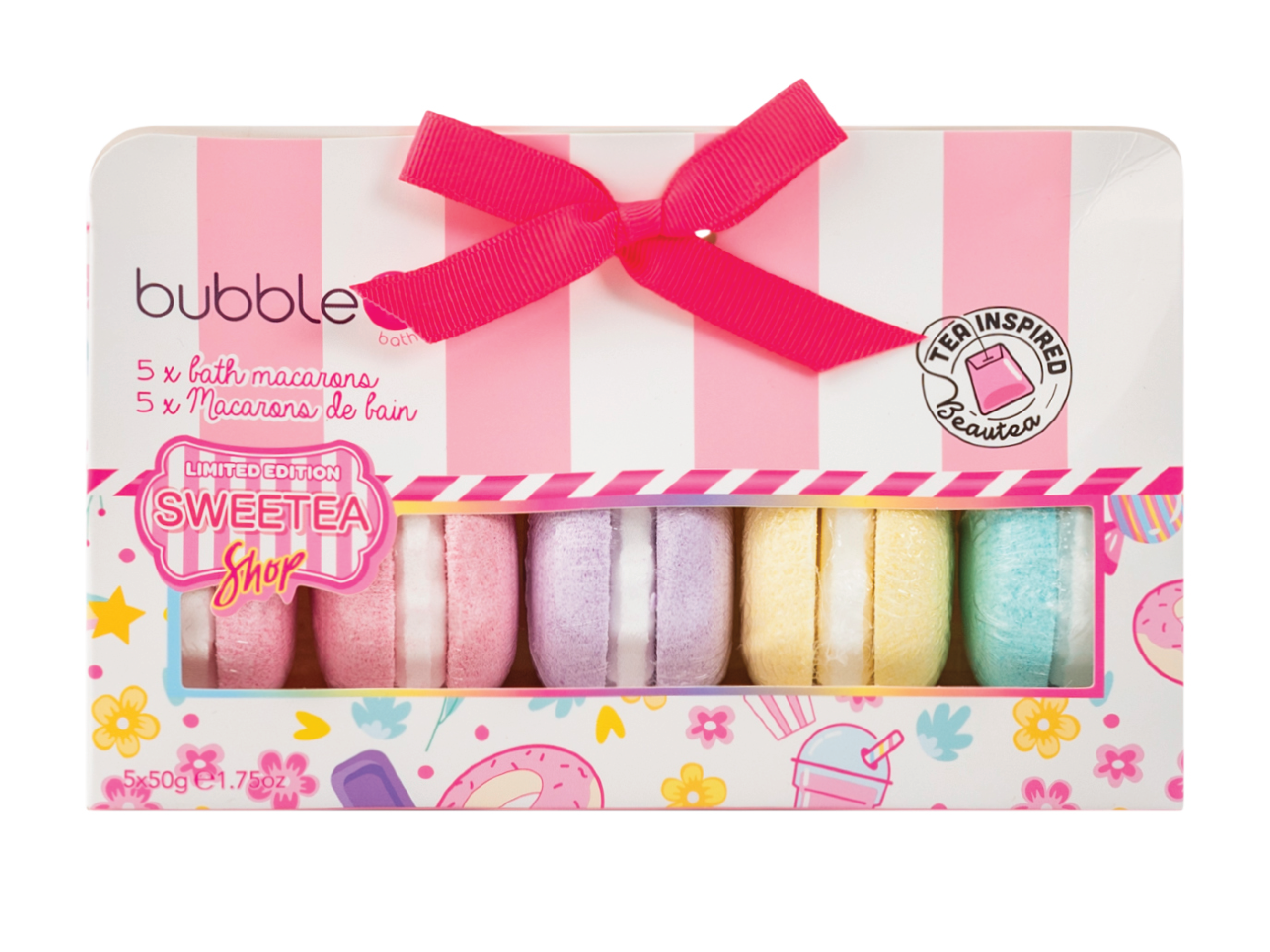 BubbleT Sweetea Macaron Bath Fizzer Set, 1 stk