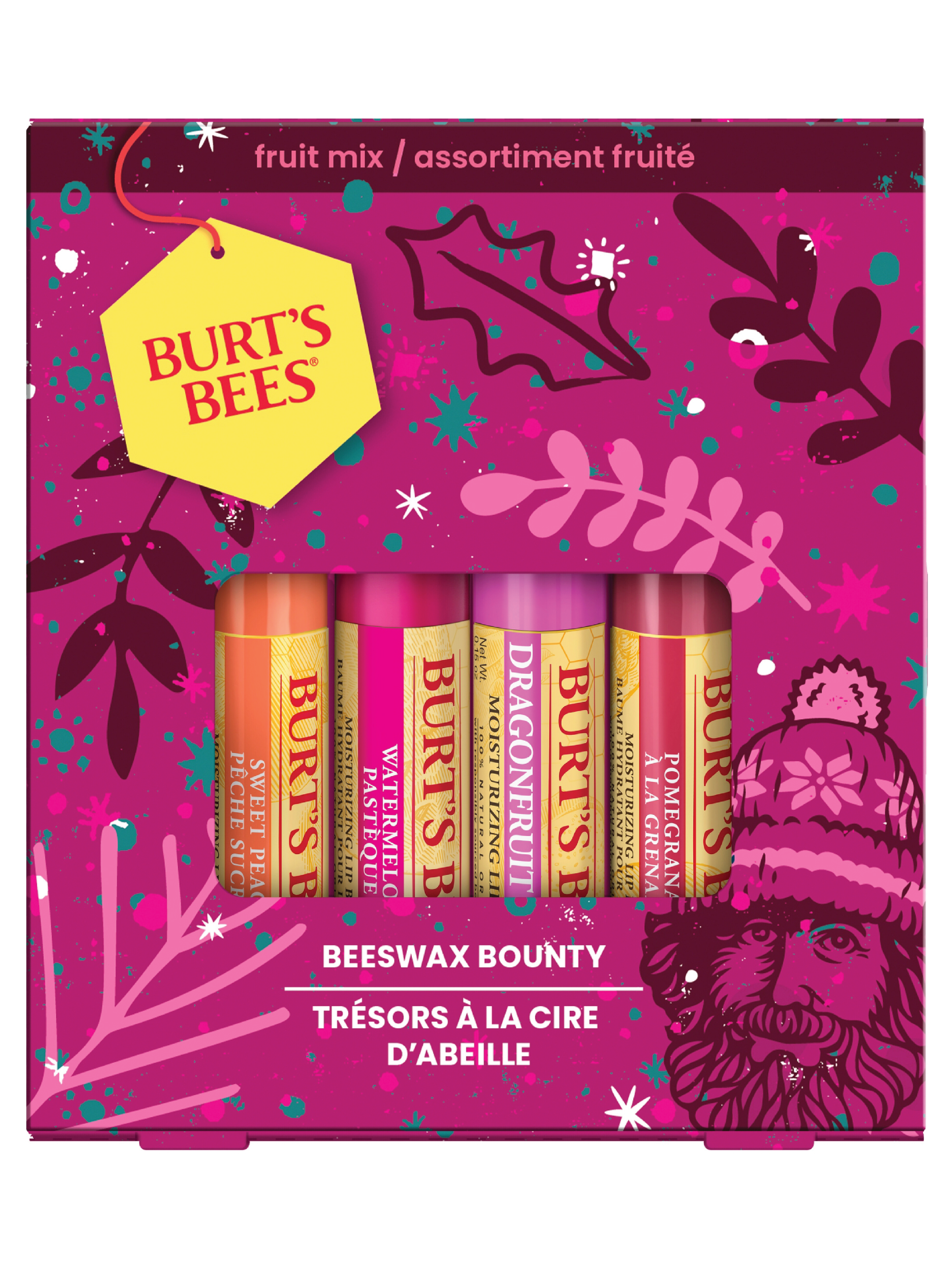 Burt's Bees Beeswax Bounty Fruit, 4 x 4,25 g
