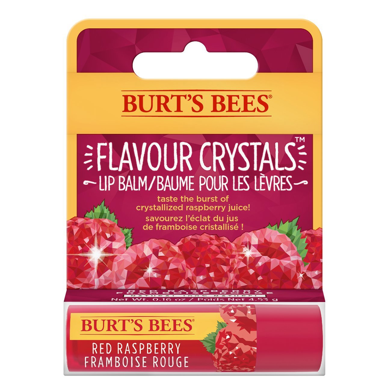 Burt's Bees Flavour Crystal Lip Raspberry, 1 stk.