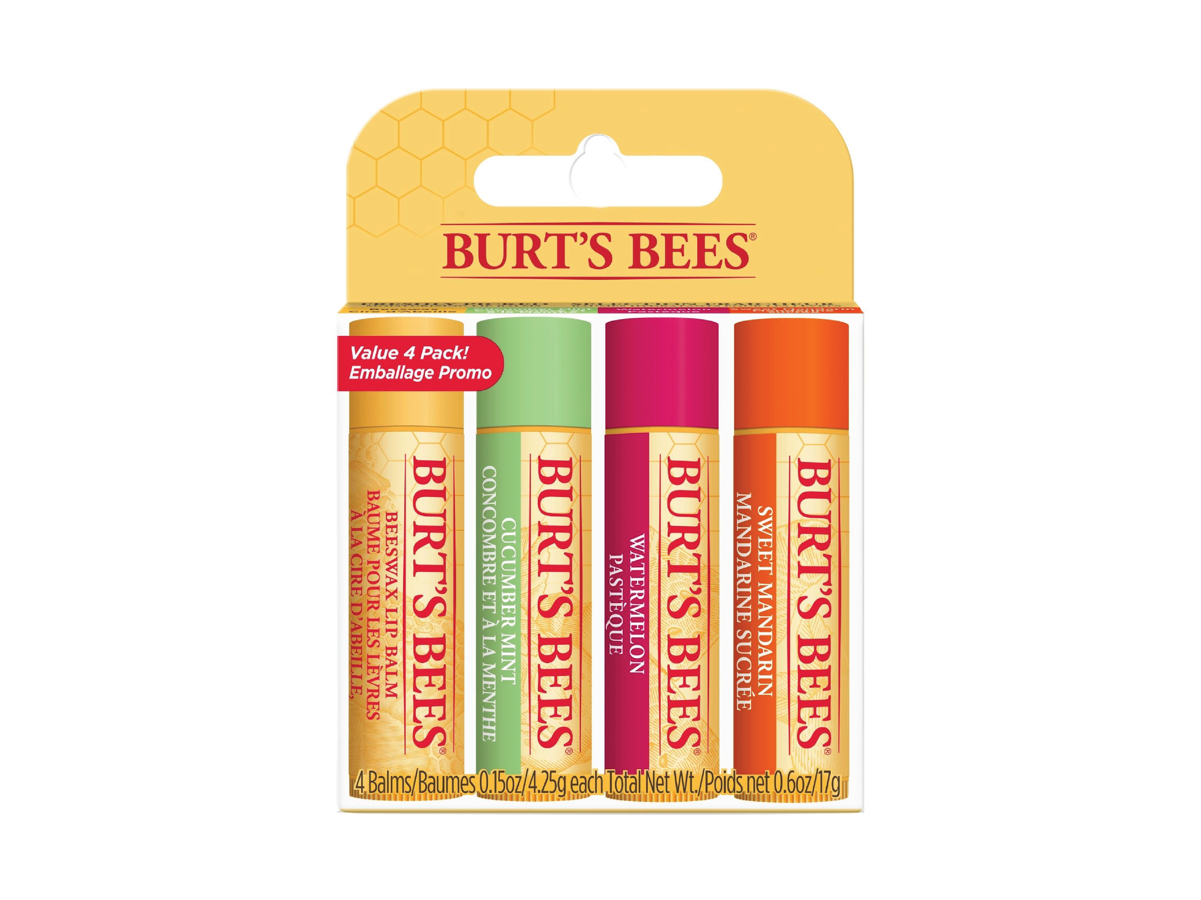 Burt's Bees Lip Balm Freshly Picked, 4 x 4,25 g