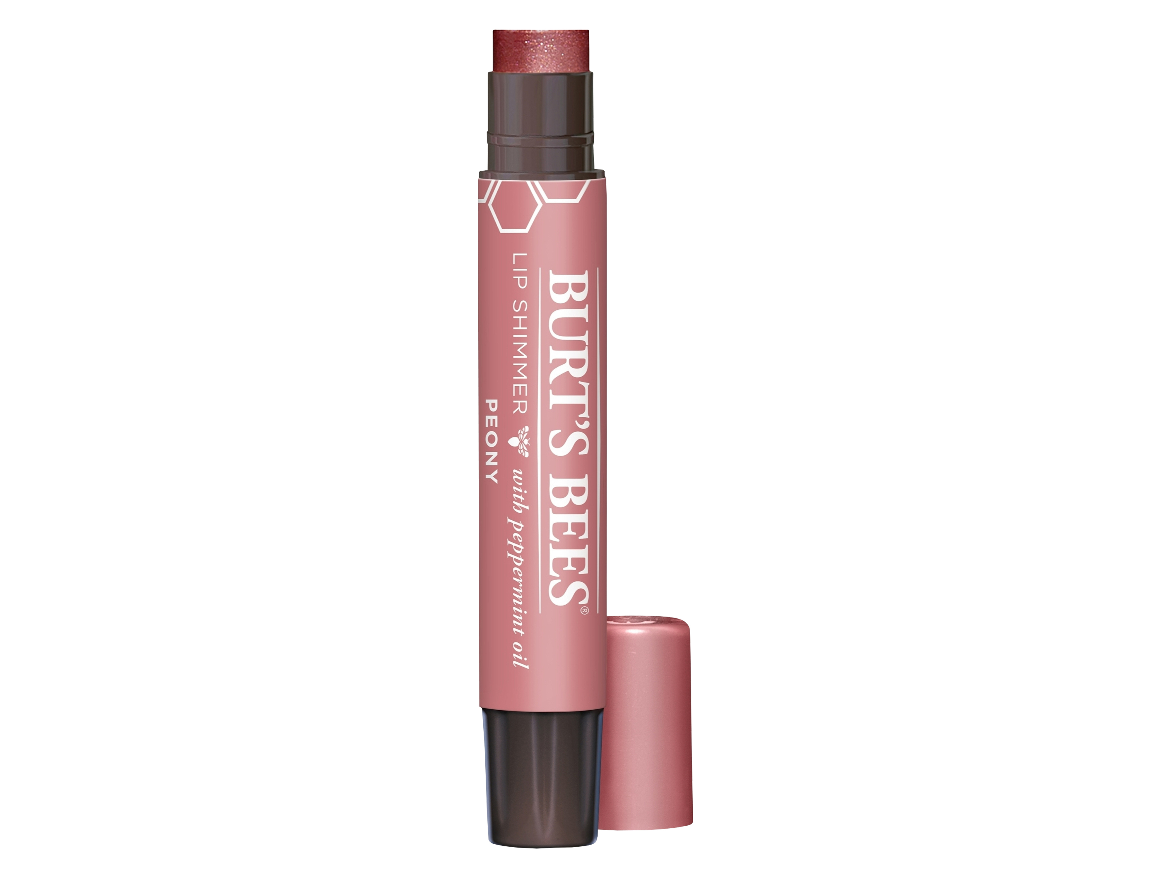 Burt's Bees Lip Shimmer Peony, 2,6 gram