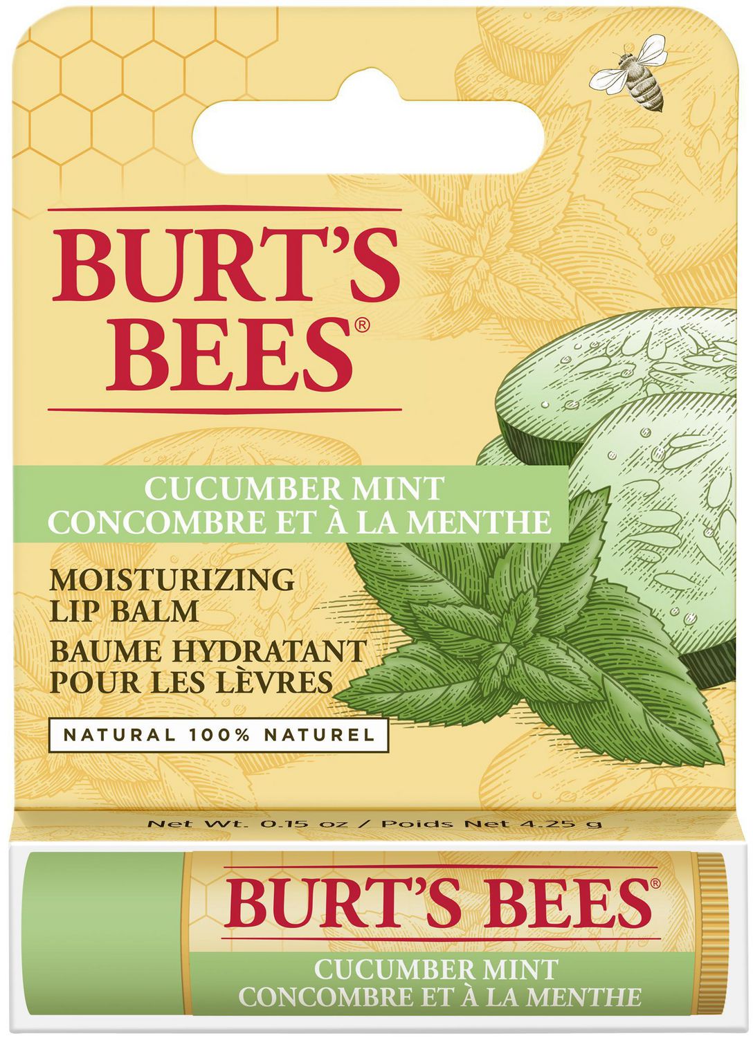Burt's Bees Burt's Bees Lip Balm Cucumber Mint, 4,25