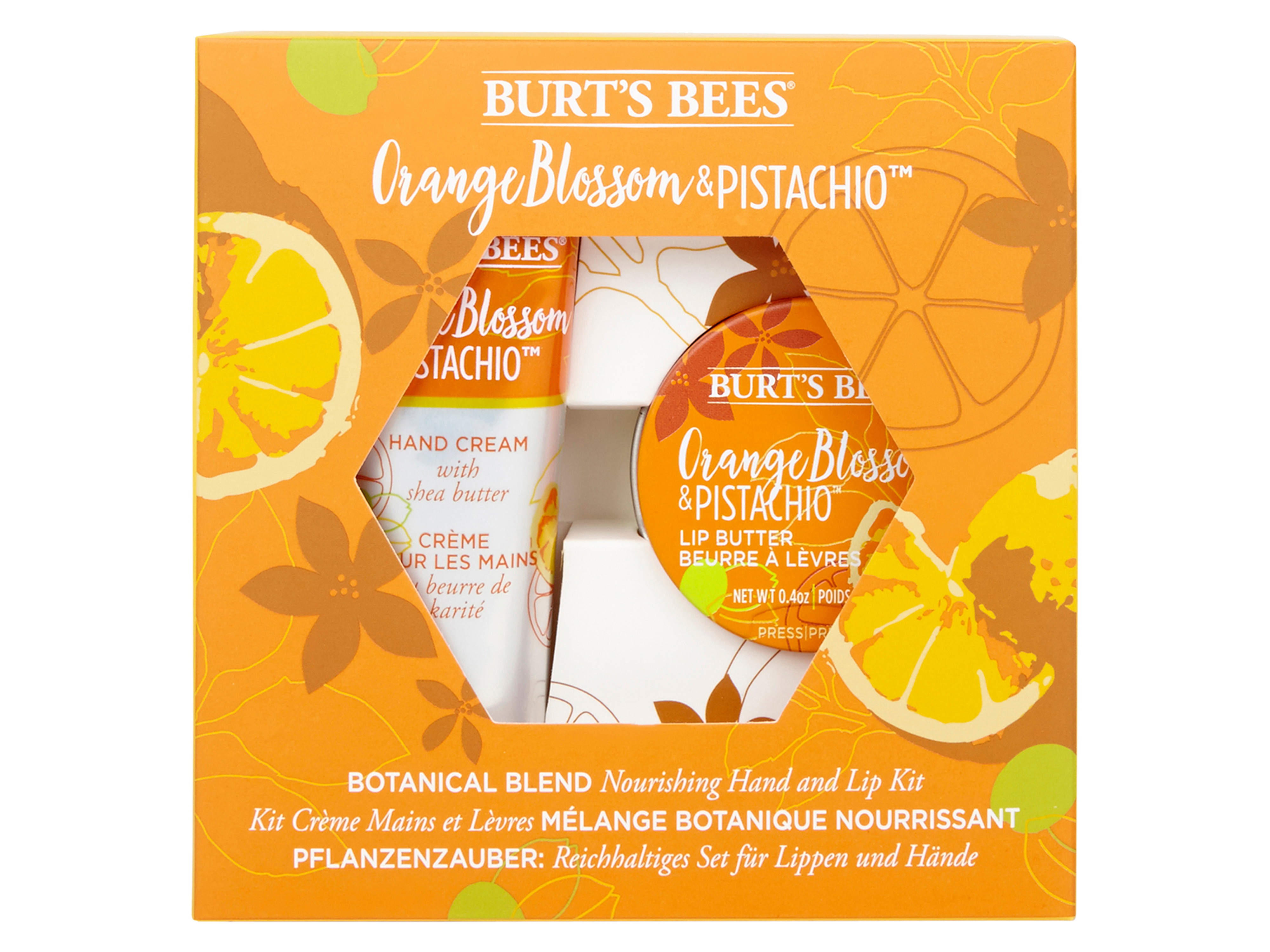 Burt's Bees Lip & Hand Gift – Orange & Pistachio, Gavesett