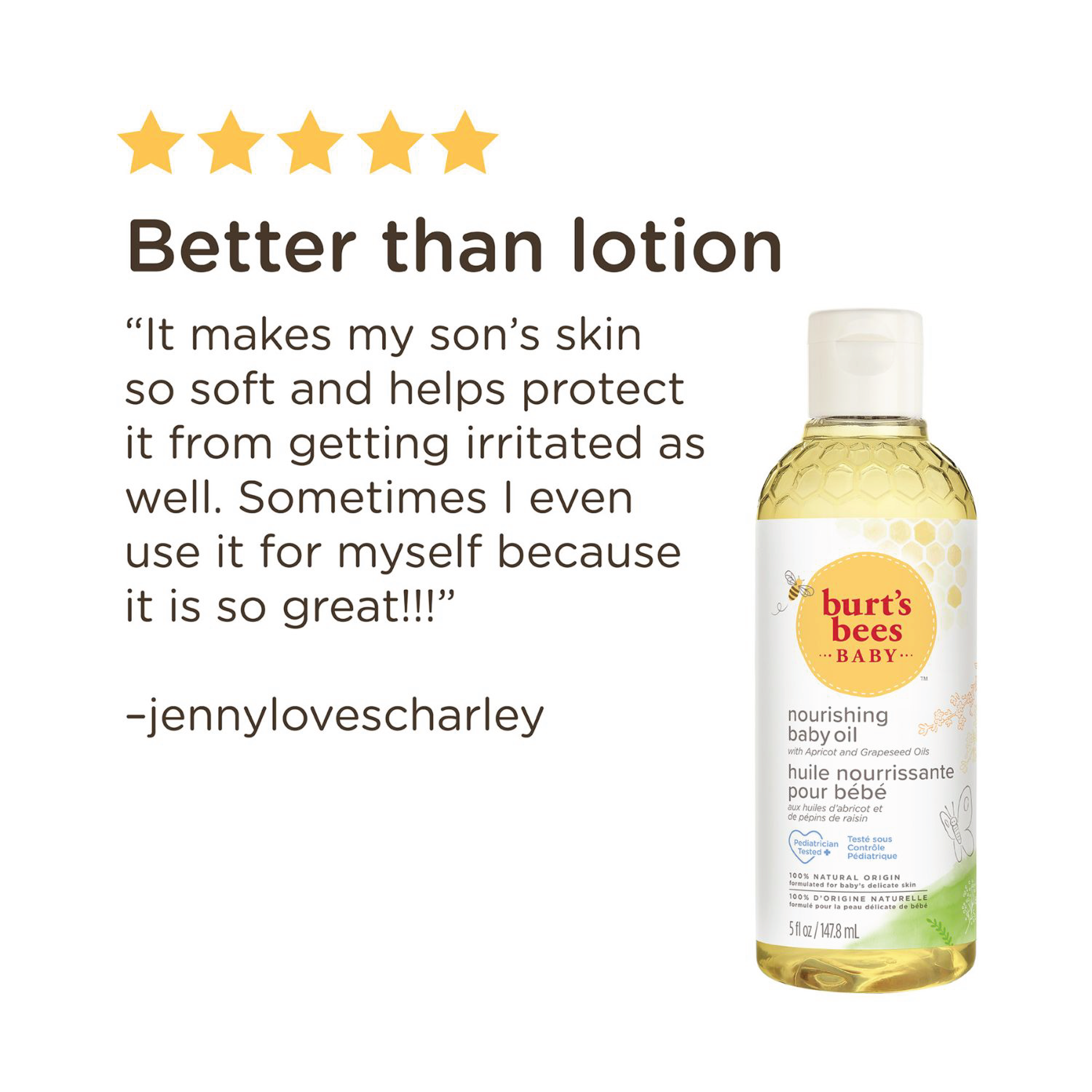 Burt's Bees Nourishing Baby Oil, 147,8 ml