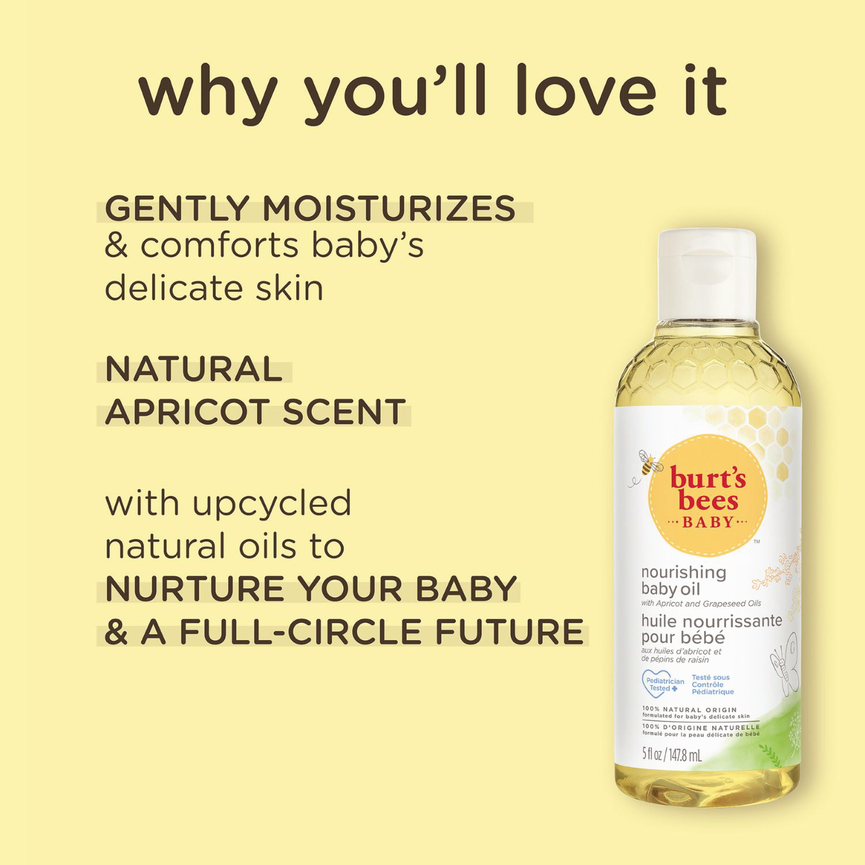 Burt's Bees Nourishing Baby Oil, 147,8 ml