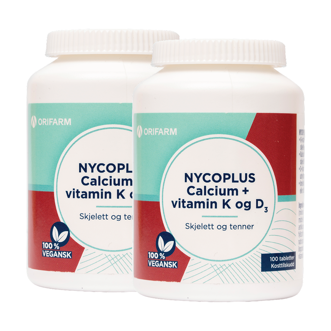 Calcium + vitamin K og D3 x2