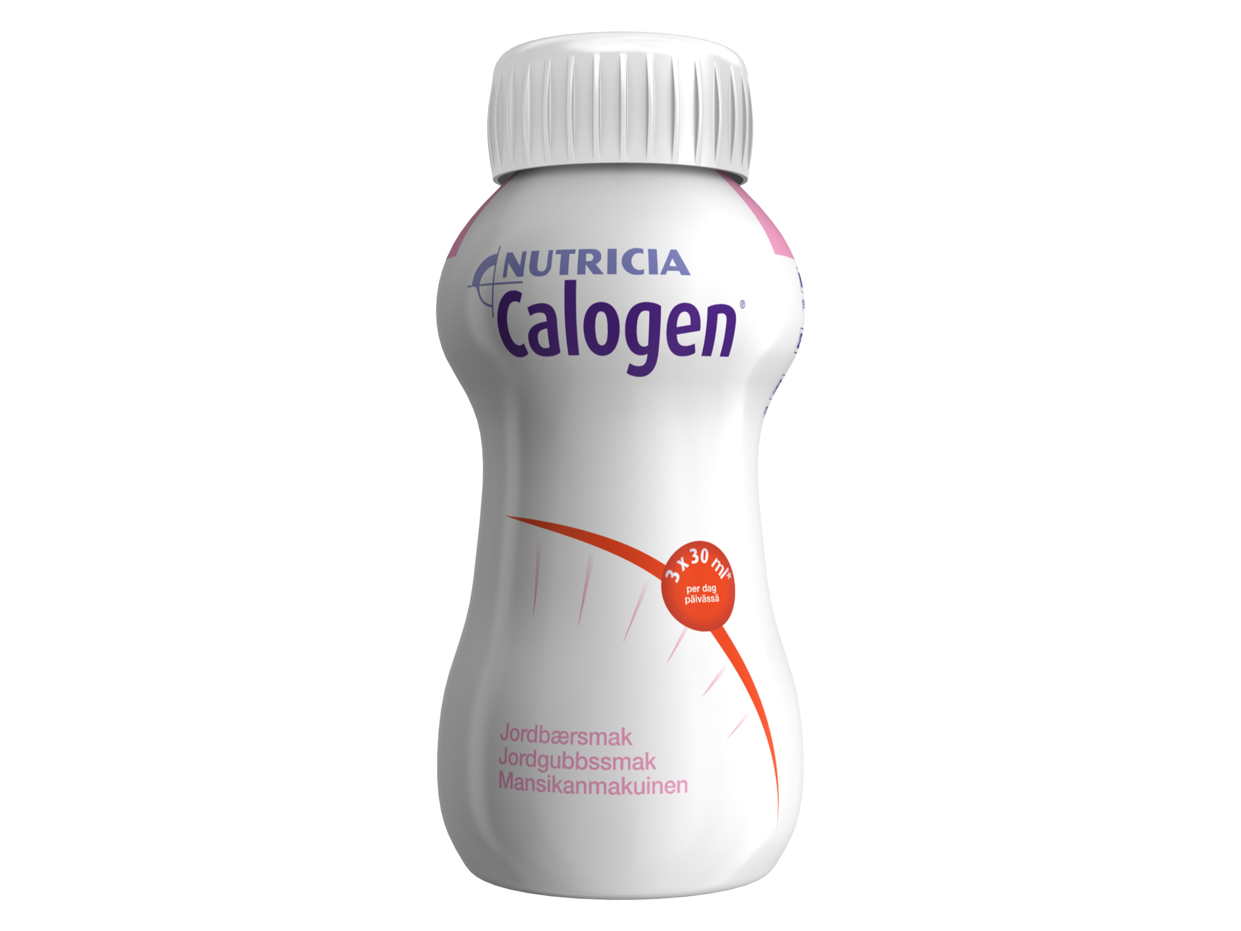 Calogen Fettemulsjon, Jordbær, 4x200 ml