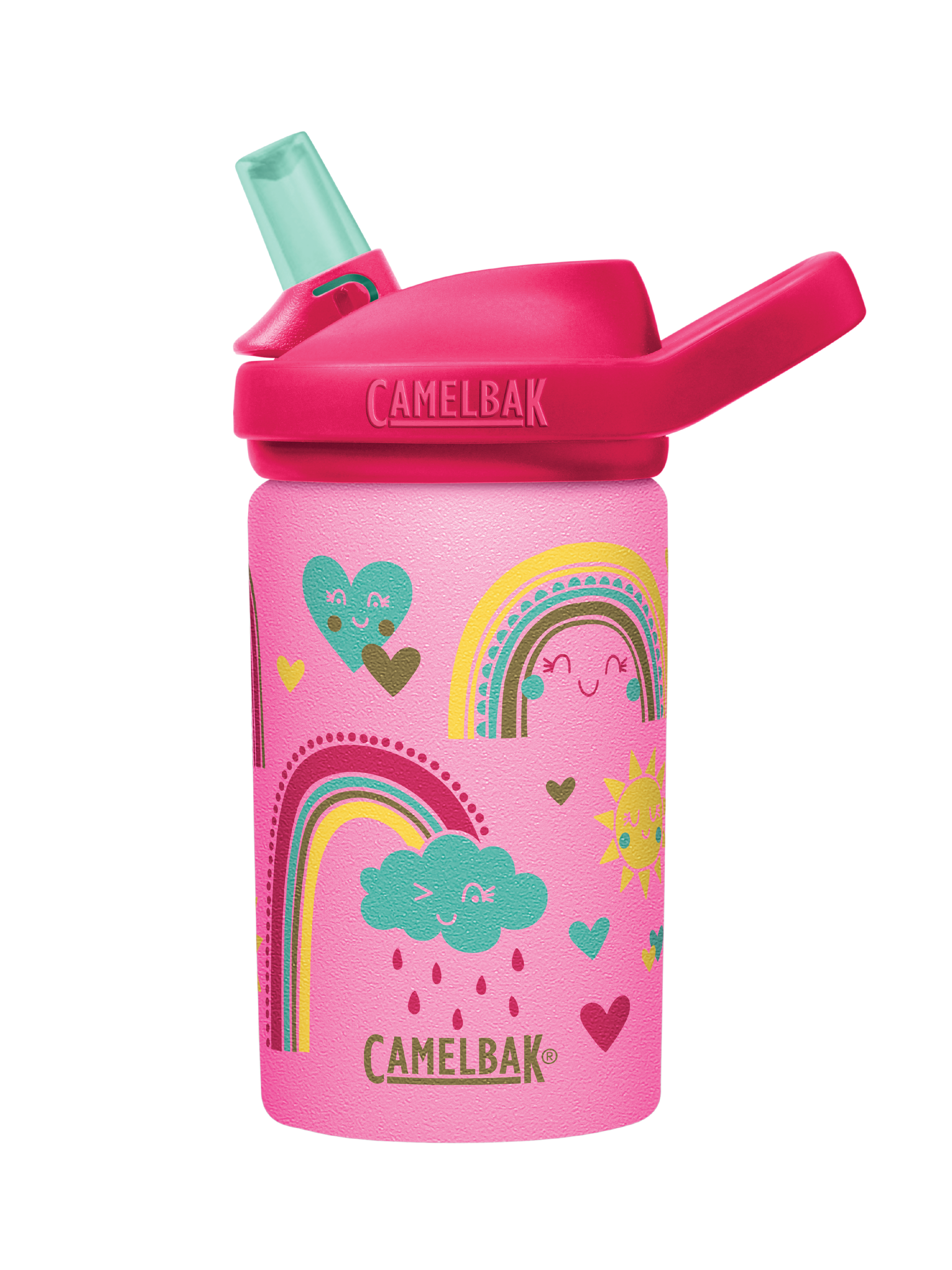 Camelbak Drikkeflaske Eddy+ Kids Singel SST 0,4 liter, Regnbuer, 1 stk.