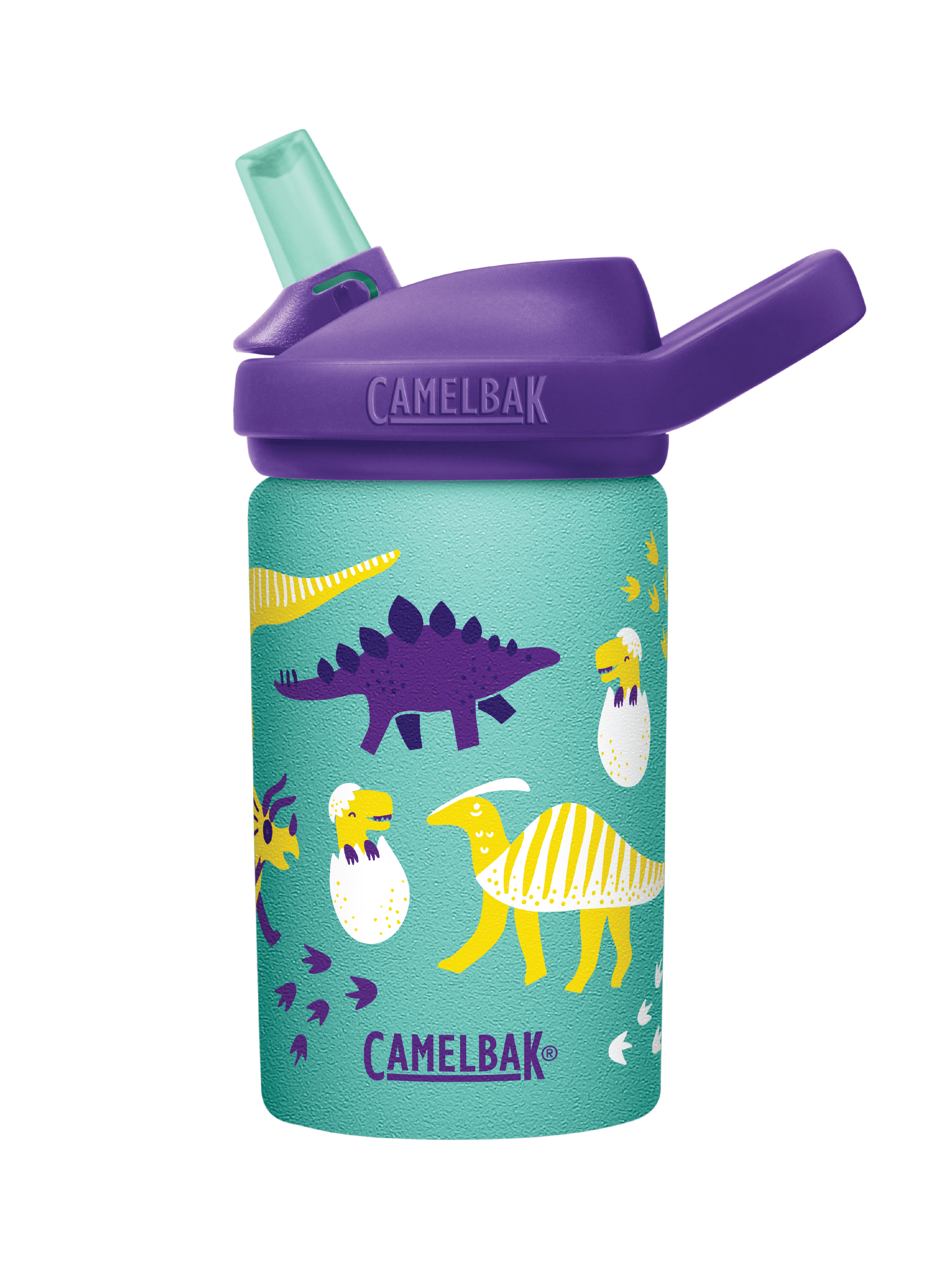 Camelbak Drikkeflaske Eddy+ Kids Singel SST 0,4 liter, Dinosaurer, 1 stk.