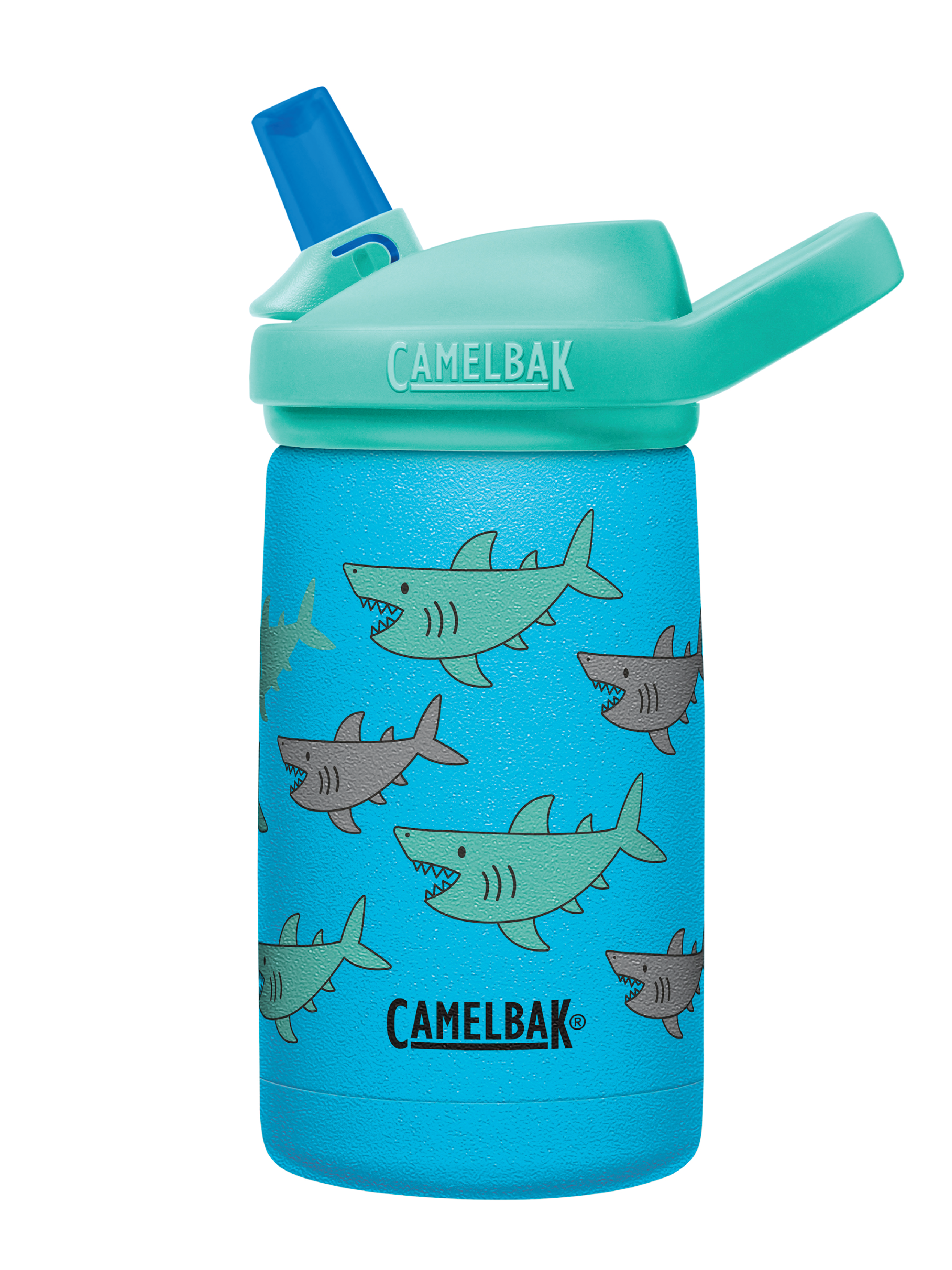 Camelbak Eddy+ Kids Insulated Drikkeflaske, School of Sharks, 0,35 L