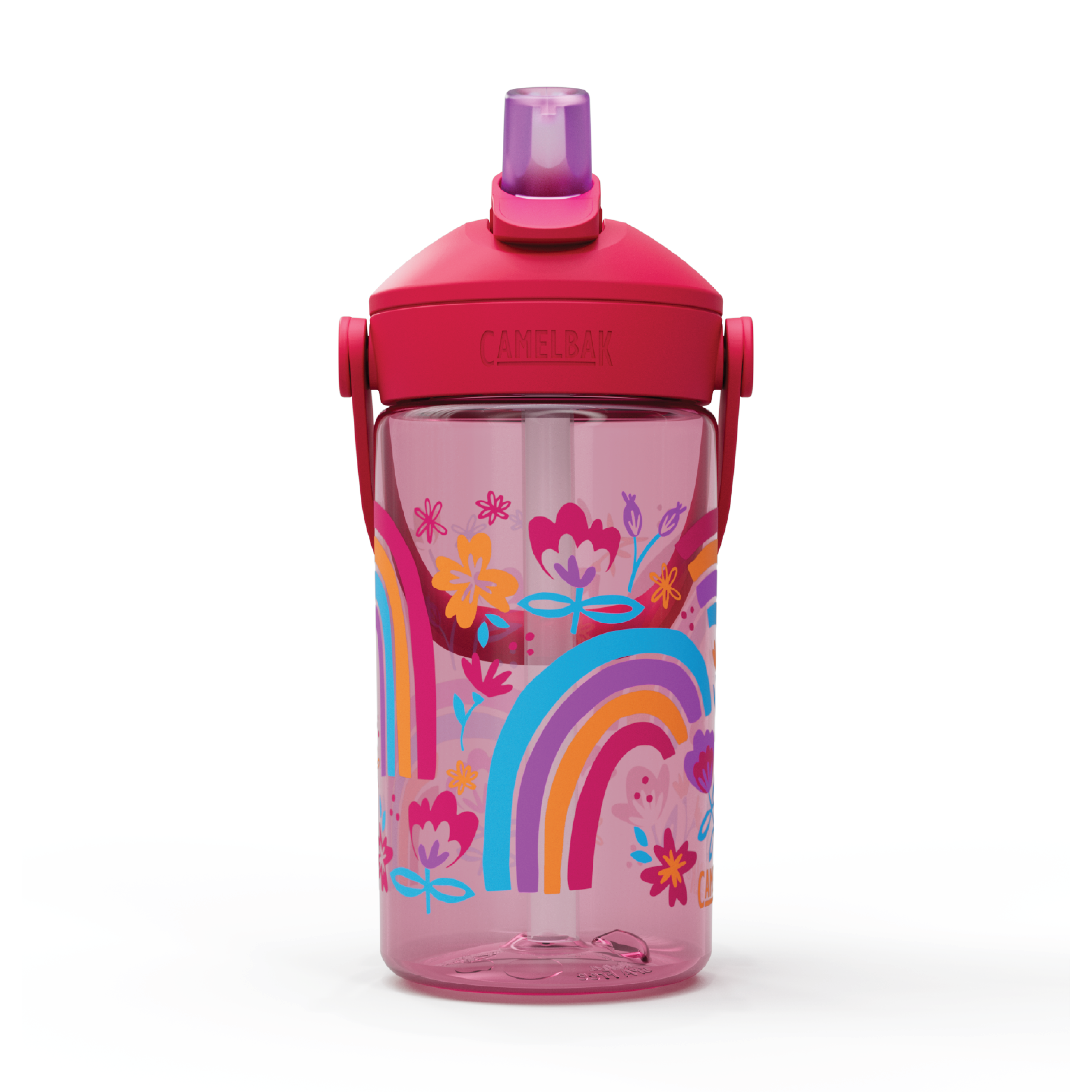 Camelbak Thrive Flip Straw Kids Drikkeflaske, Rainbow Floral, 0,4 L