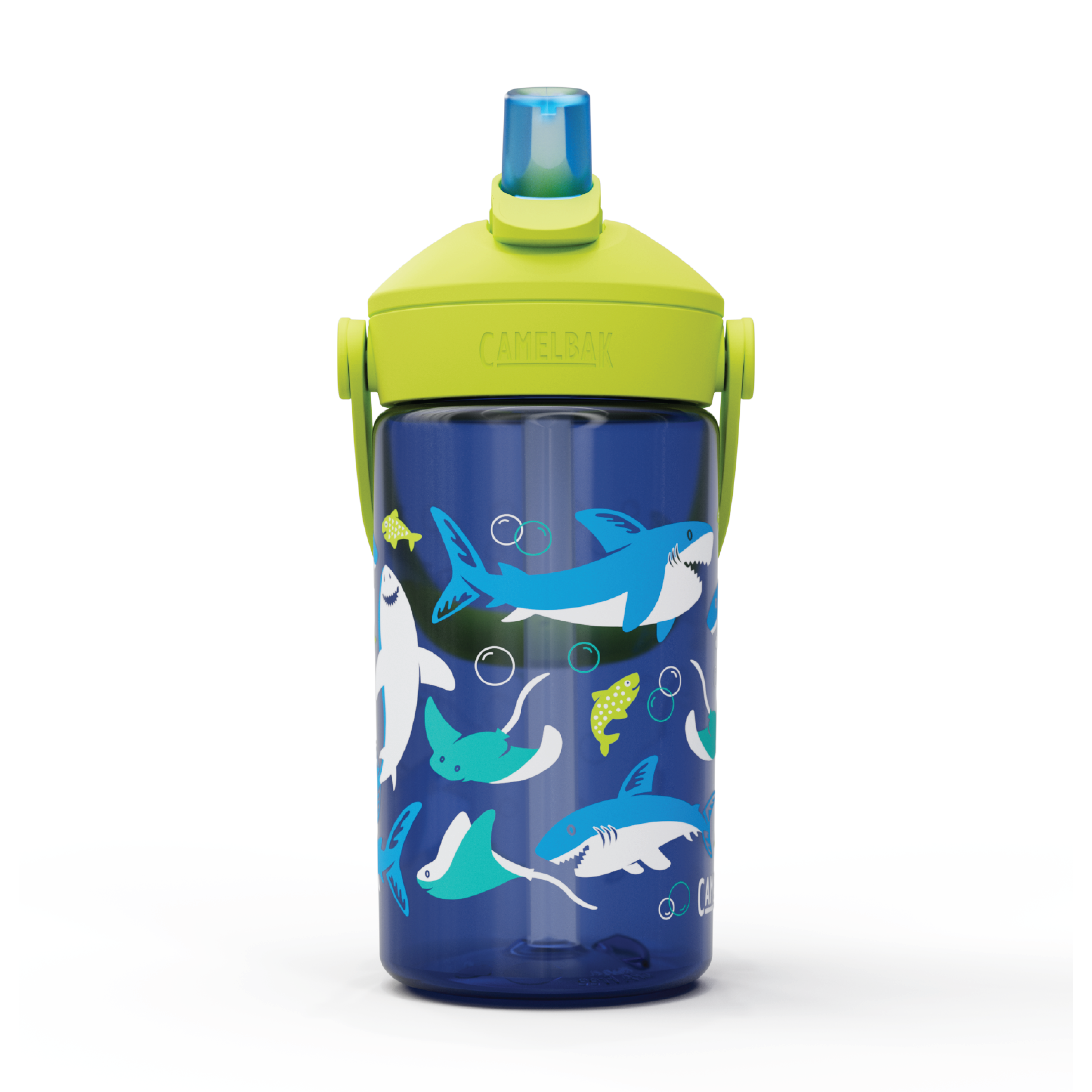 Camelbak Thrive Flip Straw Kids Drikkeflaske, Sharks and Rays, 0,4 L