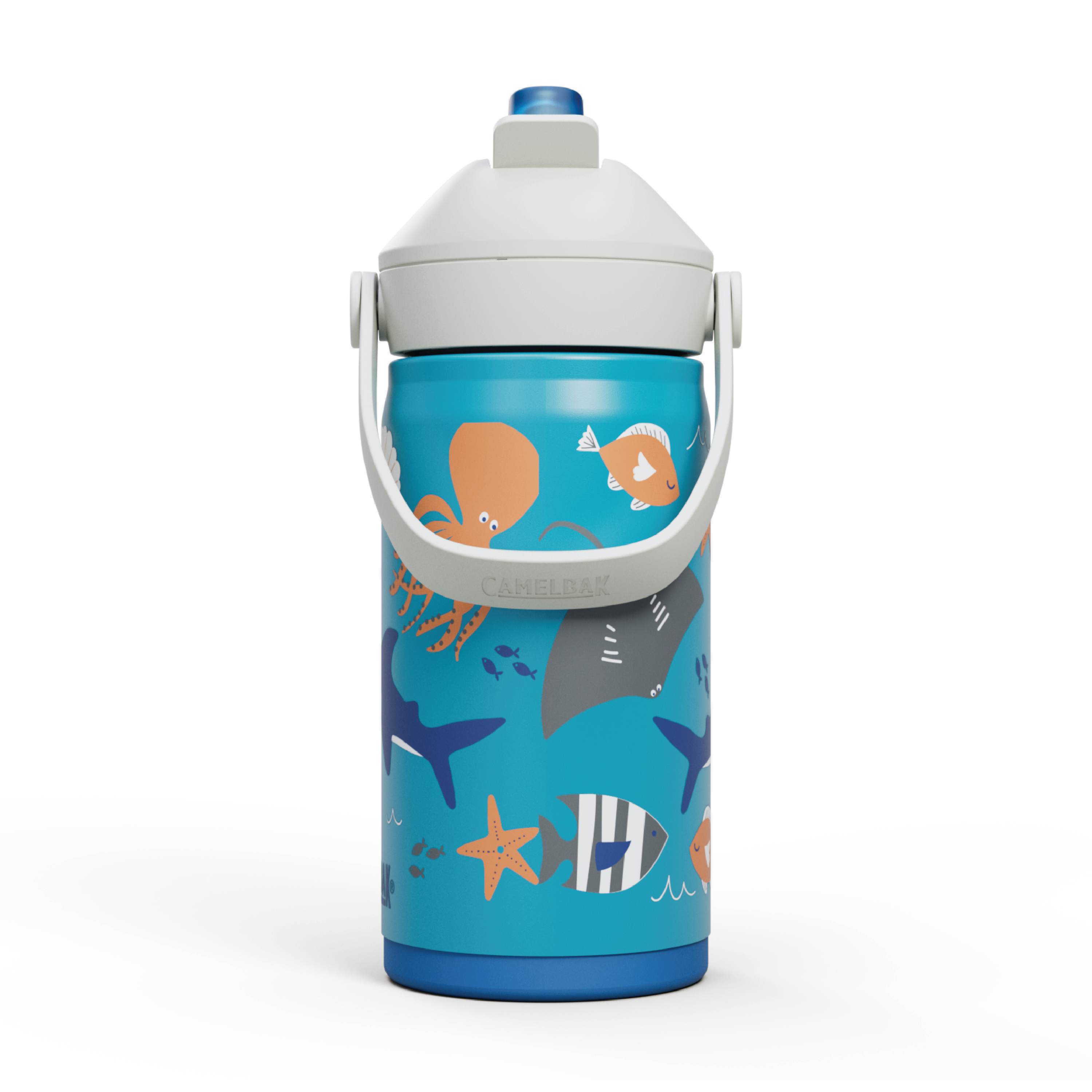 Camelbak Thrive Flip Straw Kids Insulated Drikkeflaske, Ocean Life, 0,35 L