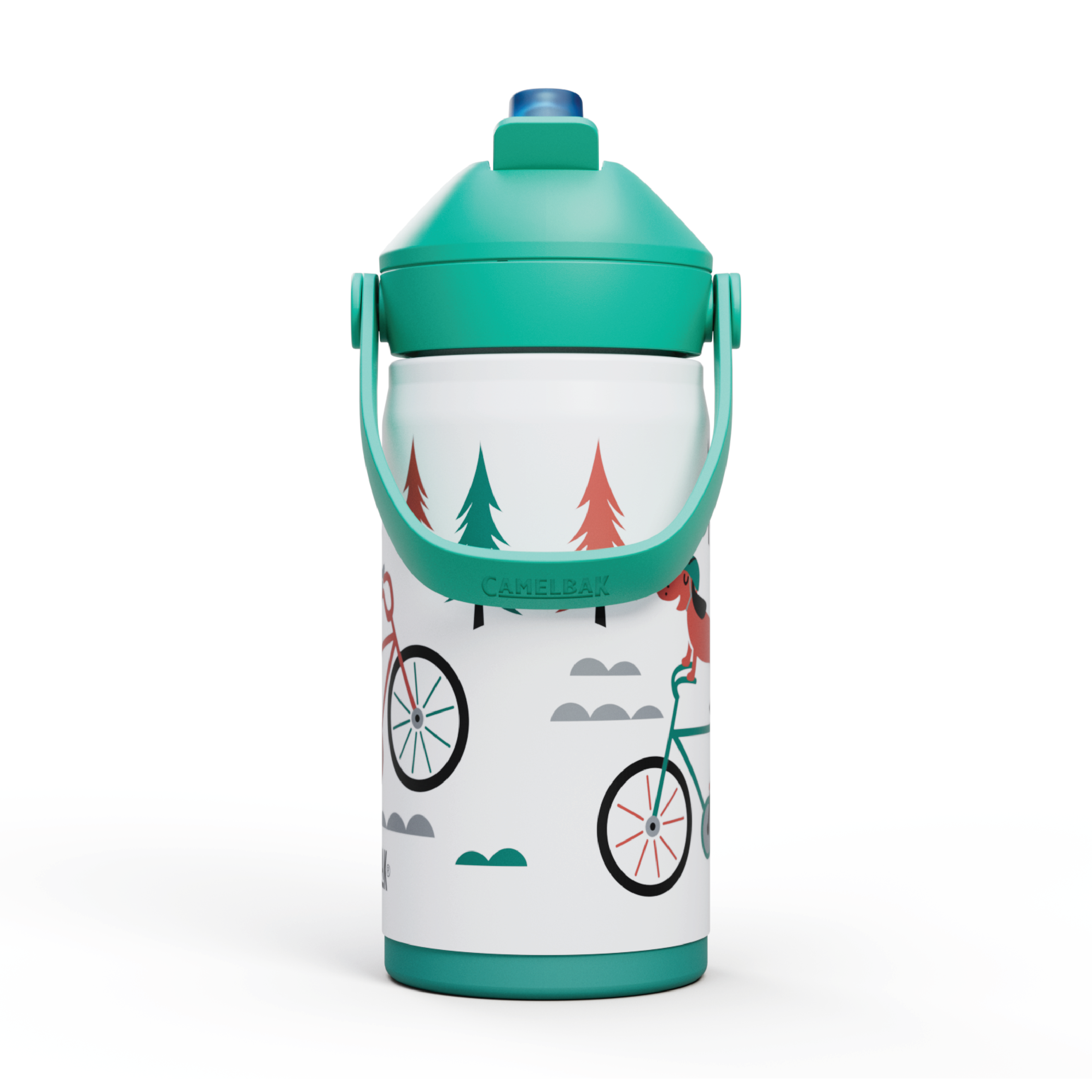 Camelbak Thrive Flip Straw Kids VSS Drikkeflaske, Biking Dogs, 0,35 L