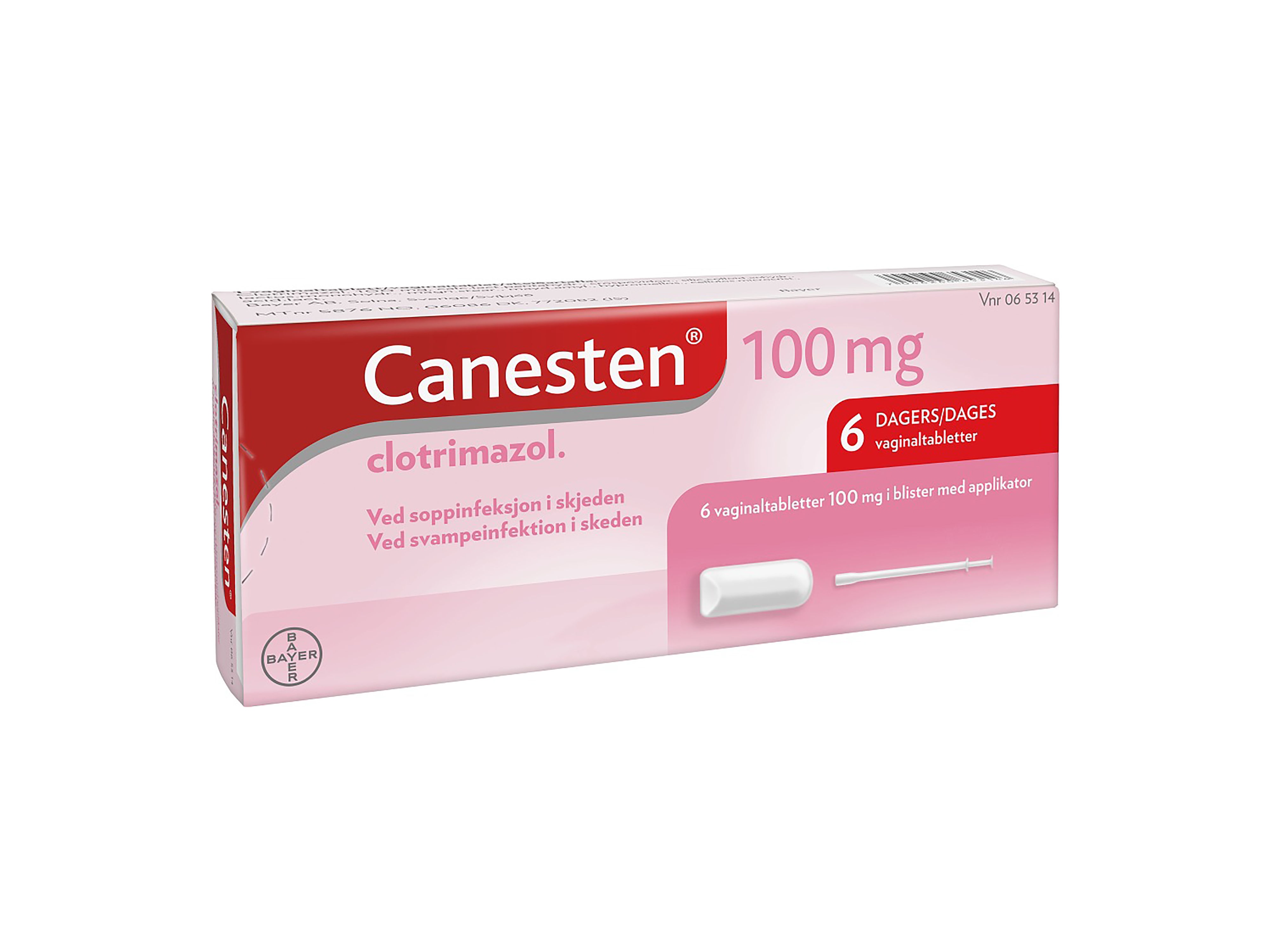 Canesten 100 mg vaginaltabletter, 6 stk.