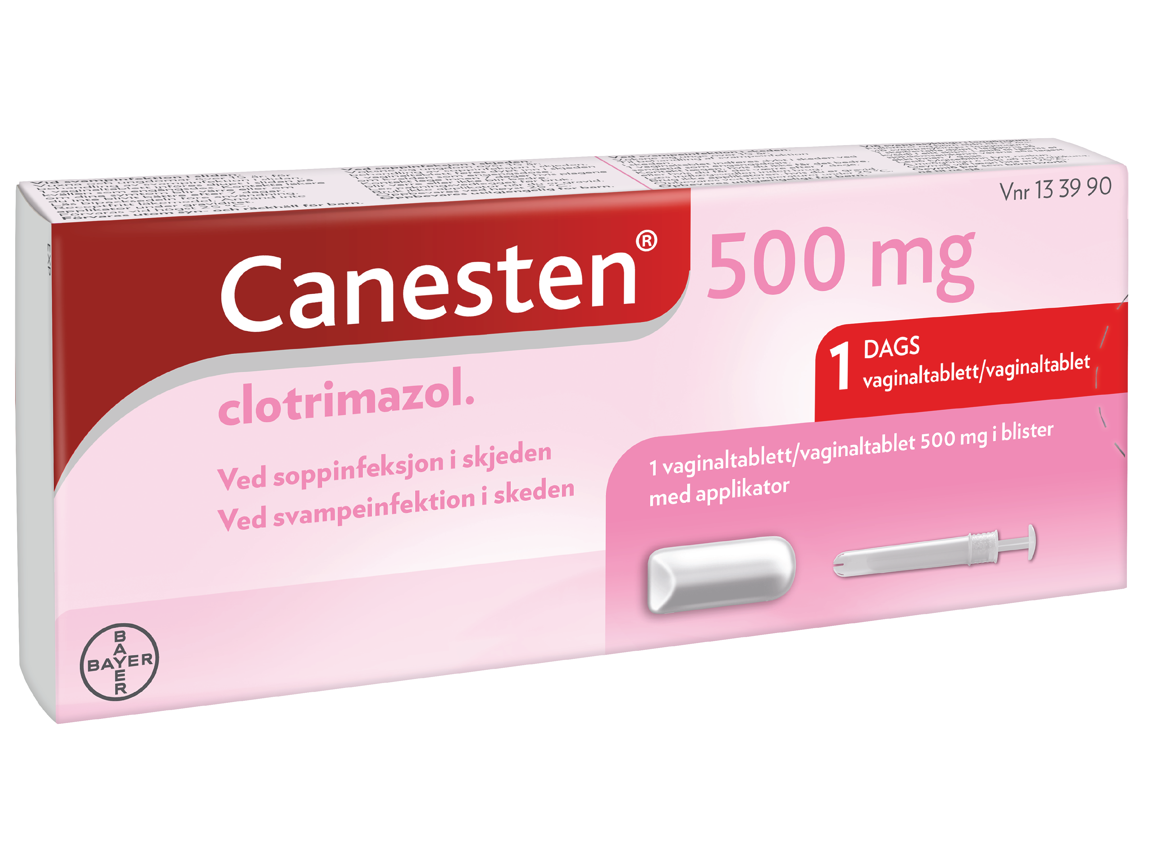 Canesten 500 mg vaginaltablett, 1 stk.