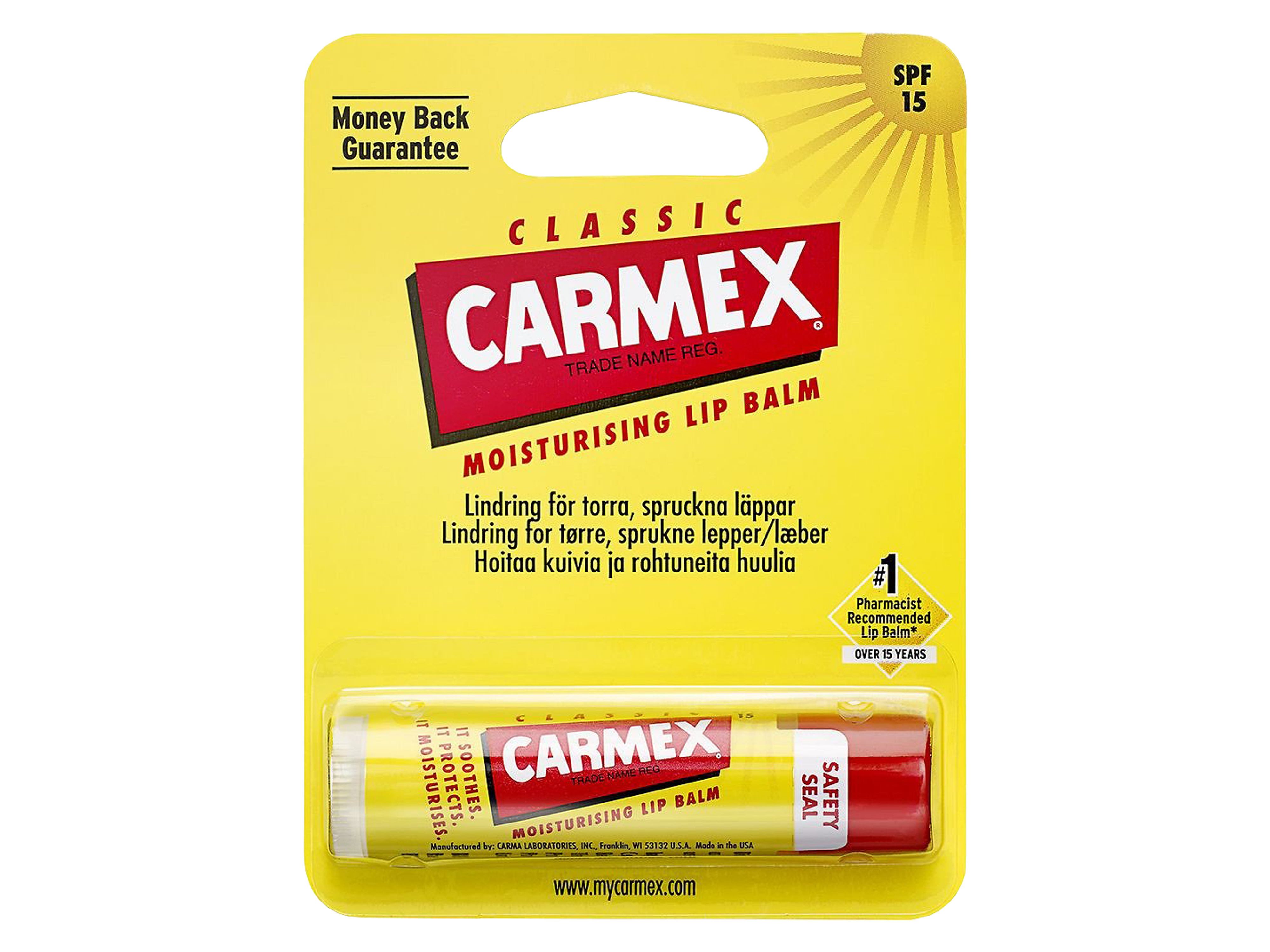 Carmex Stick Lip Balm SPF15, 4,25 gram