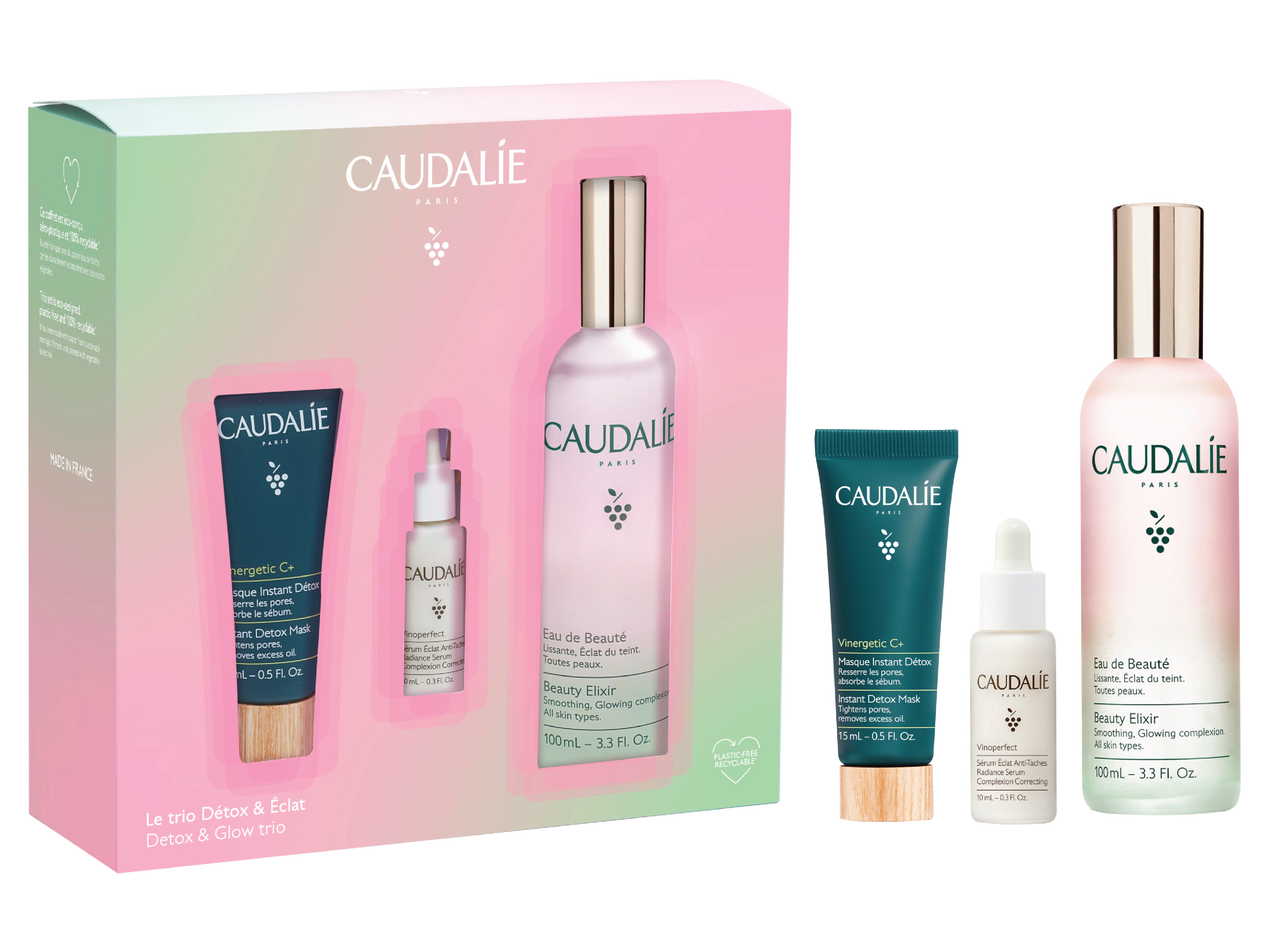 Caudalie Detox & Glow Trio, 1 stk